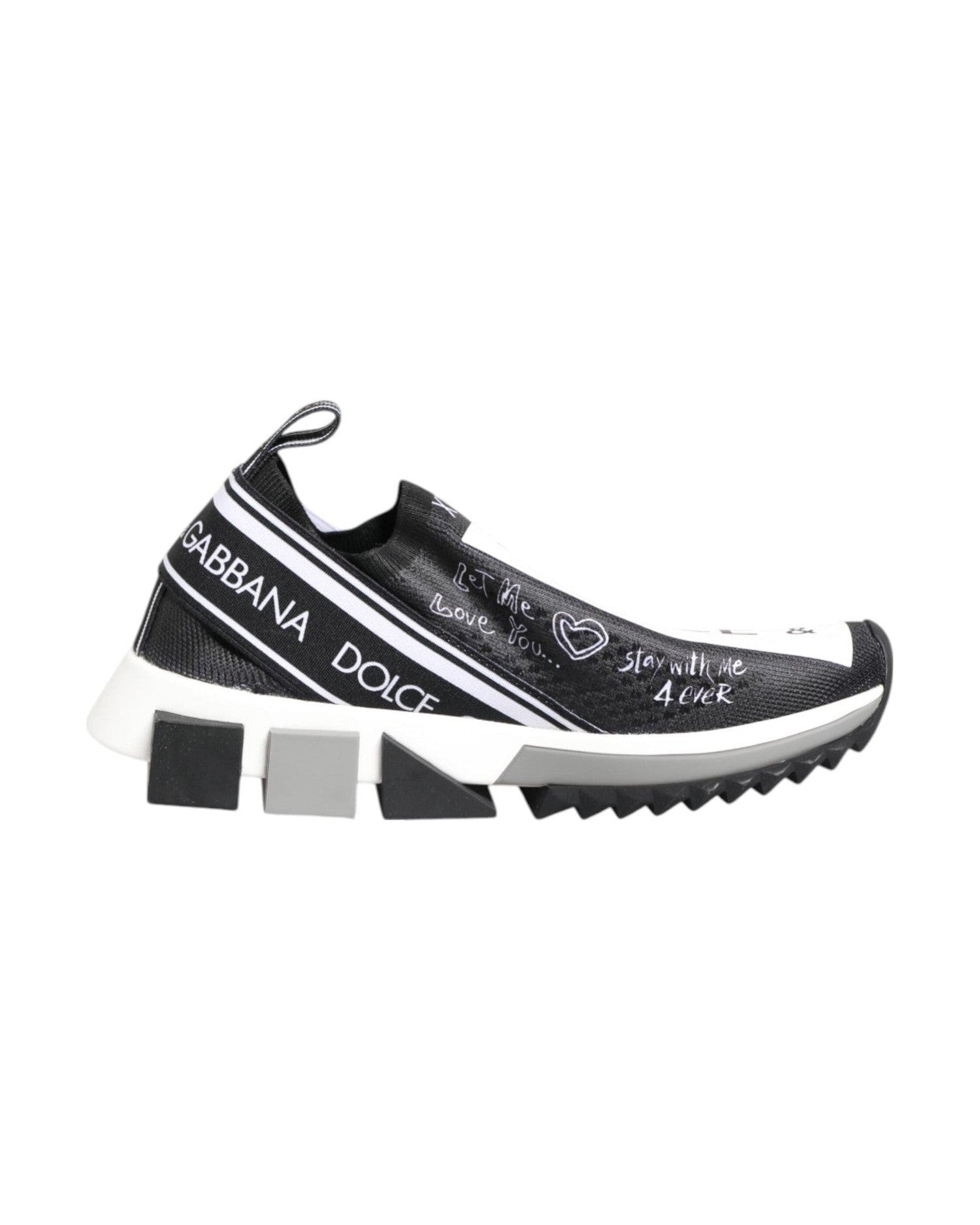 Dolce & Gabbana Black White Sorrento Low Top Sneakers Shoes Sneakers