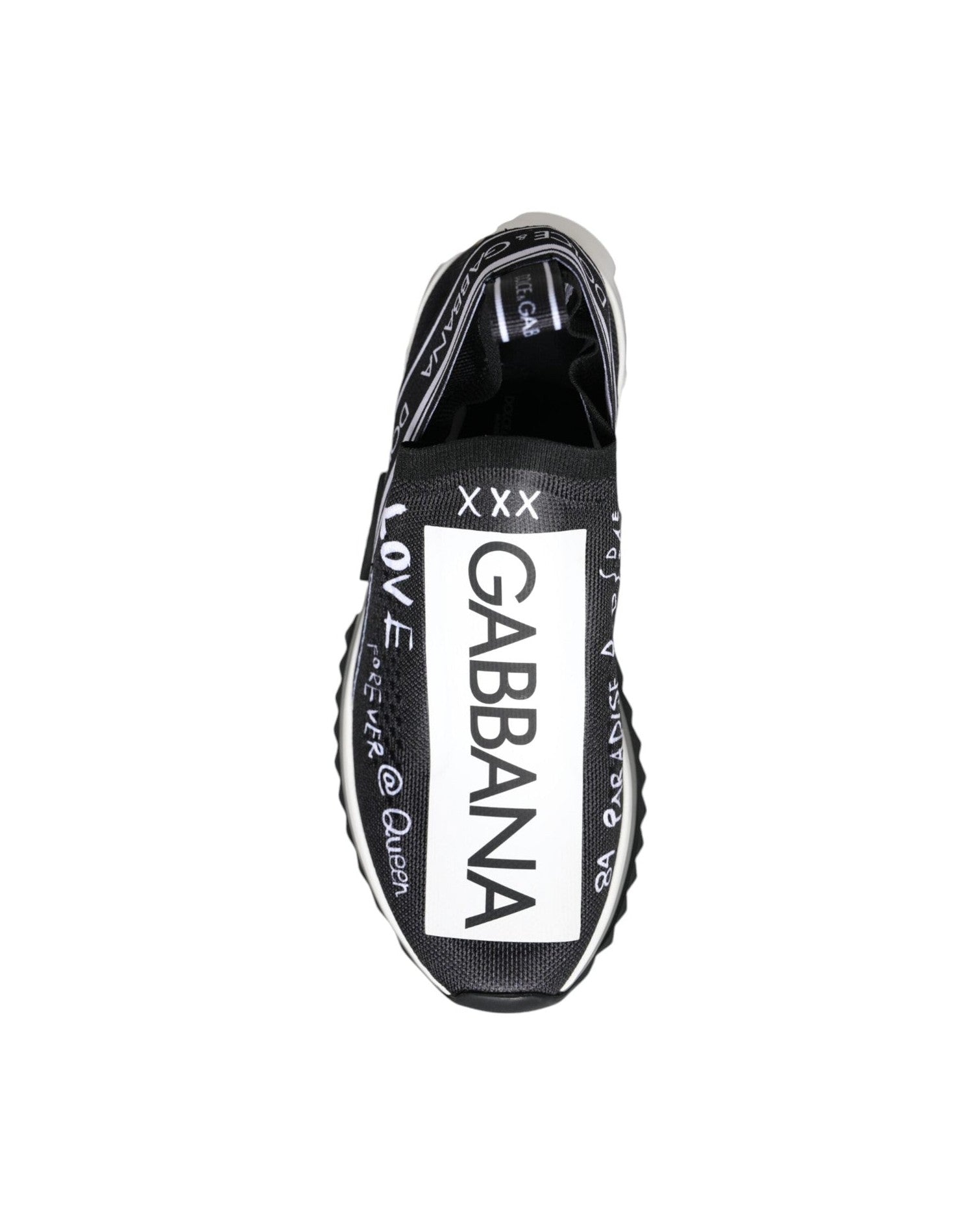 Dolce & Gabbana Black White Sorrento Low Top Sneakers Shoes Sneakers