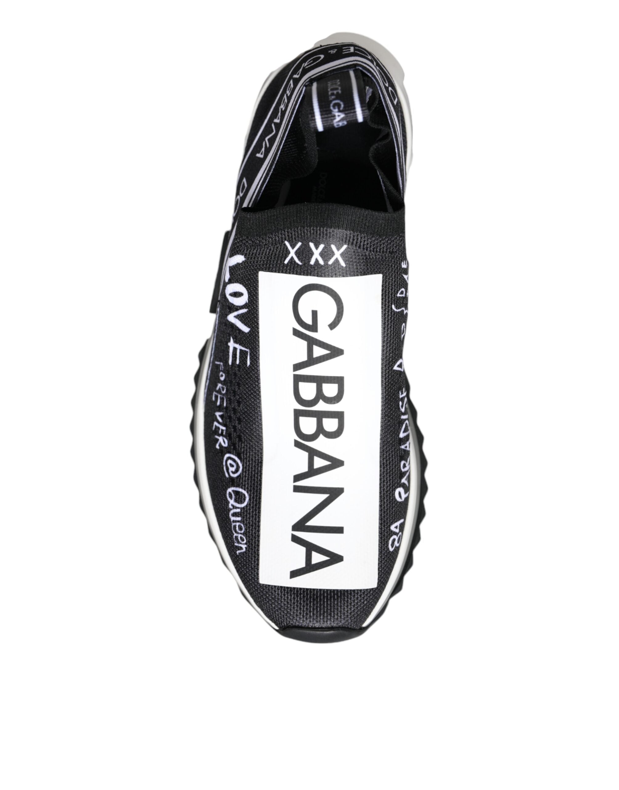 Dolce & Gabbana Black White Sorrento Low Top Sneakers Shoes Glam Steals