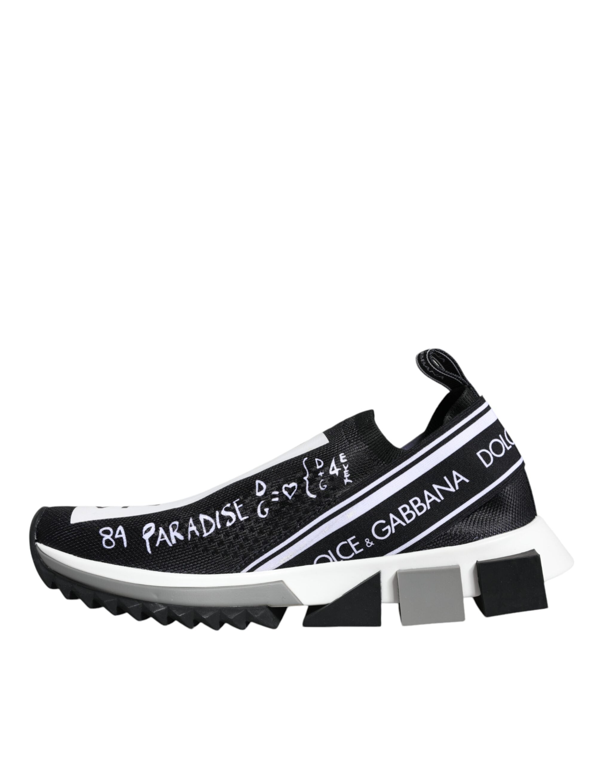 Dolce & Gabbana Black White Sorrento Low Top Sneakers Shoes Glam Steals