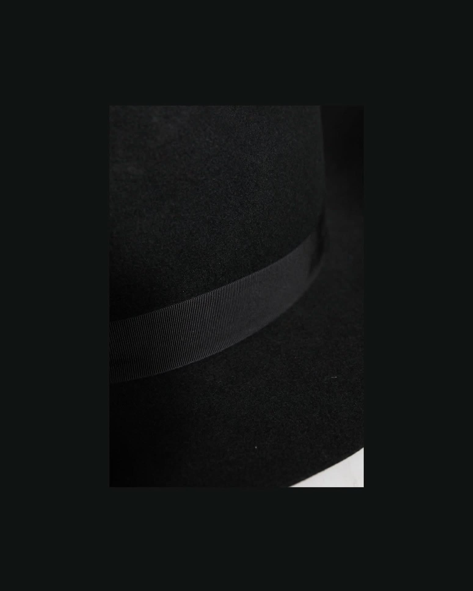 Dolce & Gabbana Black Wide Brim Trilby Fedora Hat Hats