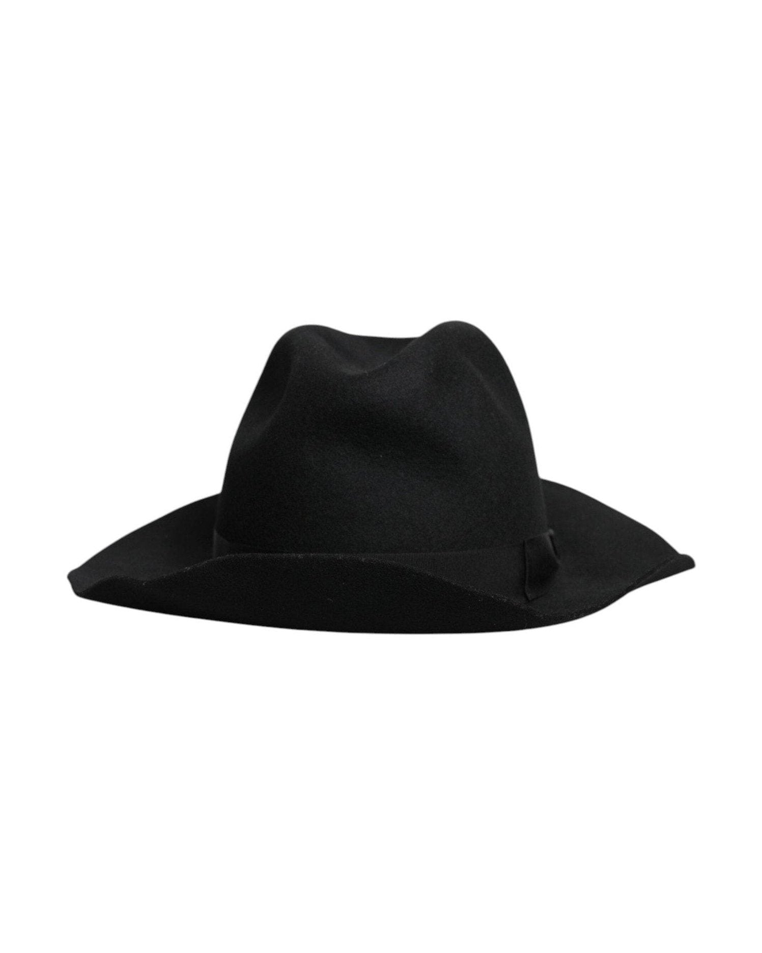 Dolce & Gabbana Black Wide Brim Trilby Fedora Hat Glam Steals