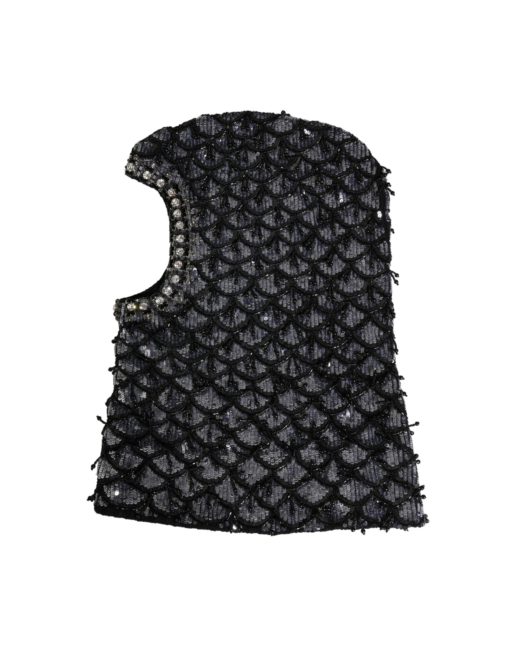 Dolce & Gabbana Black Wool Crystal Embellished Balaclava Hat Glam Steals