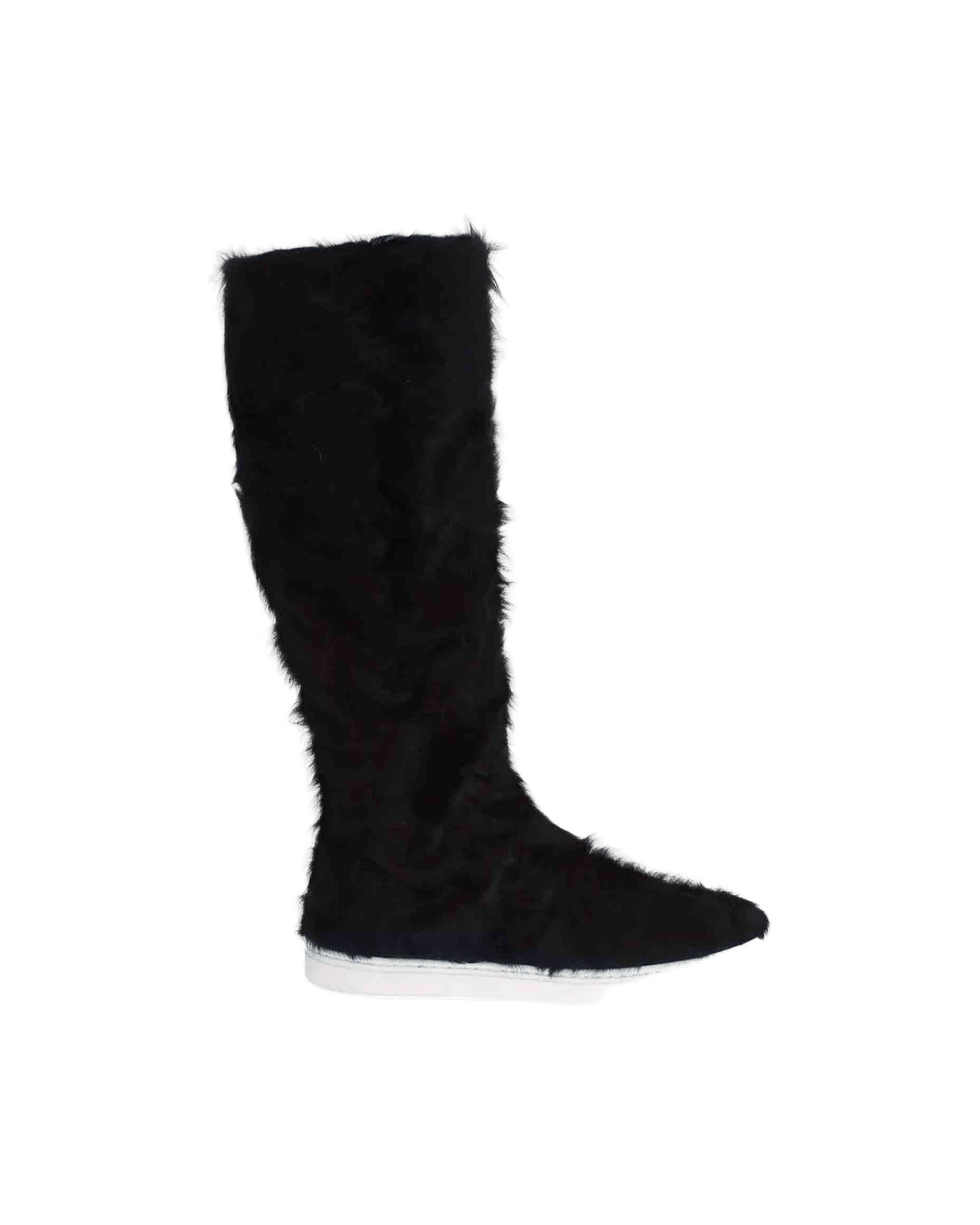 Dolce & Gabbana Black Xiangao Lamb Fur Leather Boots Shoes Glam Steals