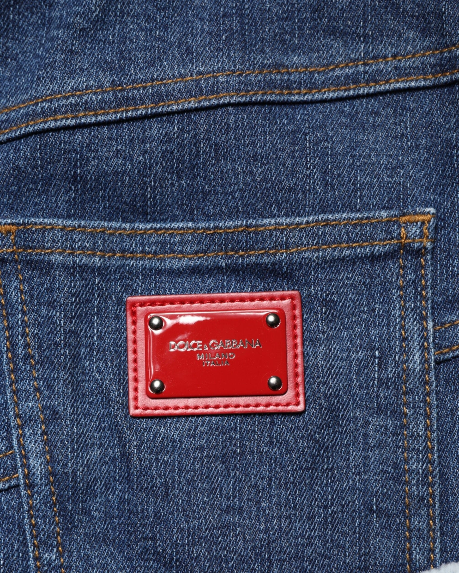 Dolce & Gabbana Blue Denim Patchwork Layered Midi Skirt Glam Steals