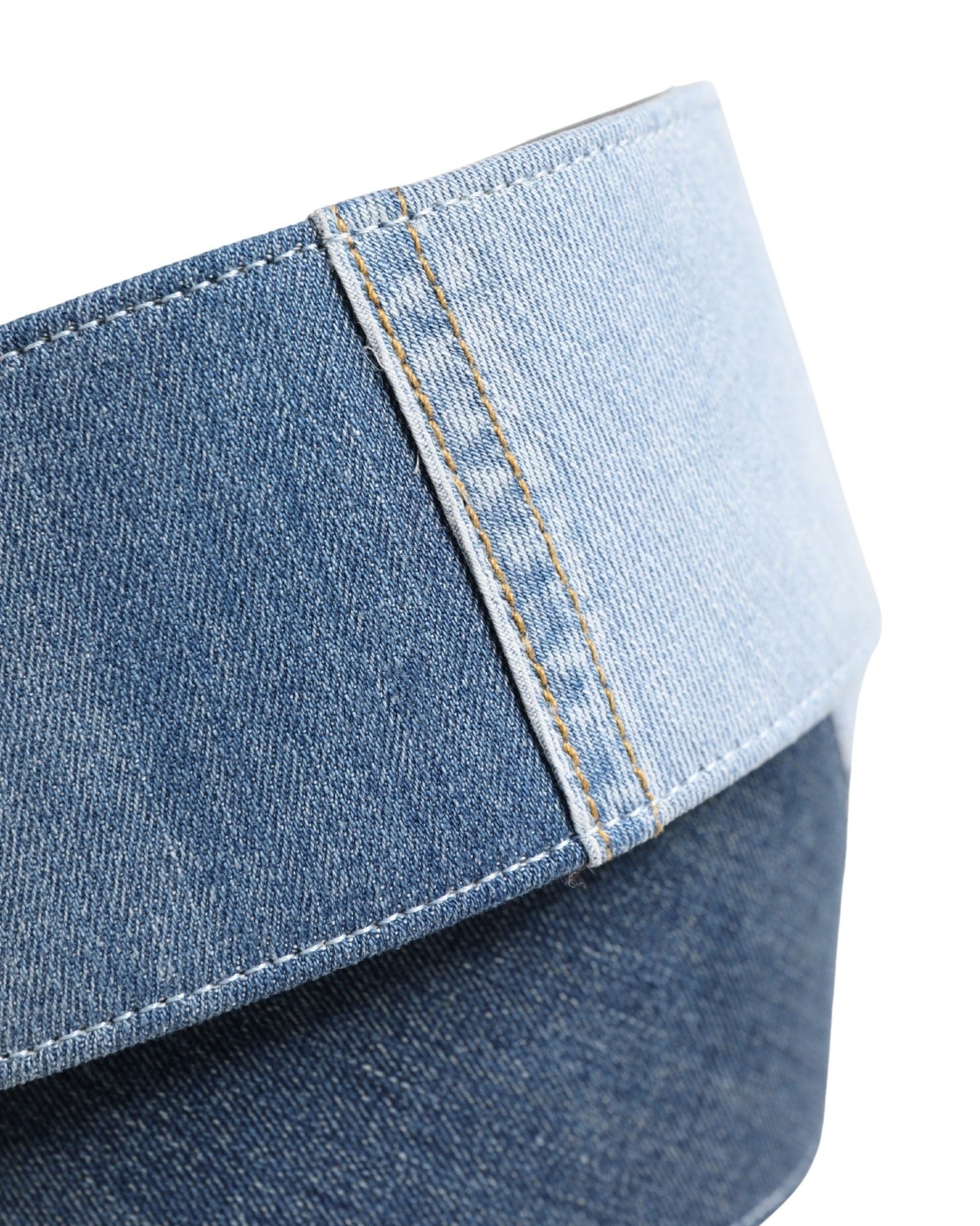 Dolce & Gabbana Blue Denim Two Tone Gold Metal Buckle Belt Glam Steals