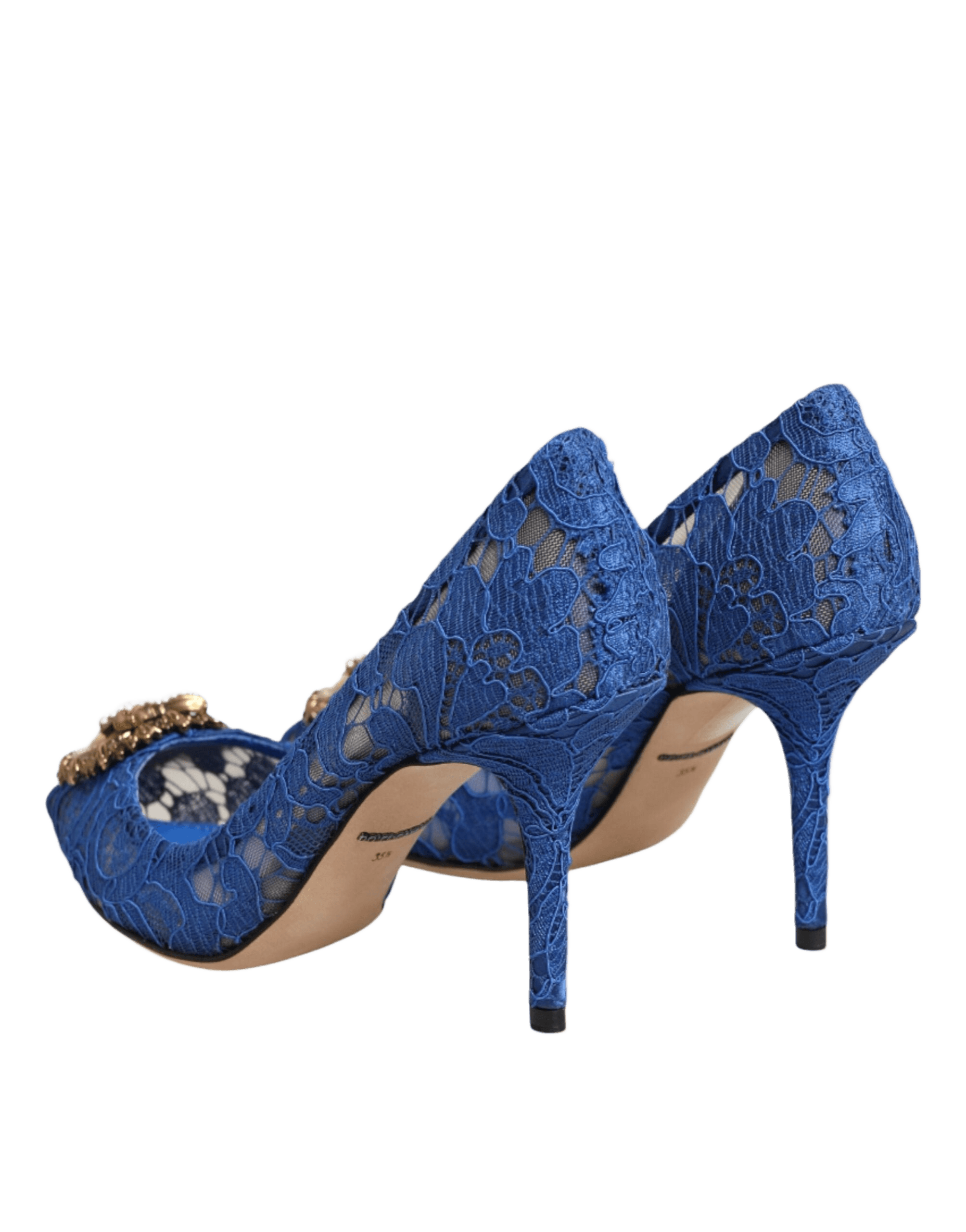 Dolce & Gabbana Blue Lace Taormina Devotion Pumps Shoes Glam Steals