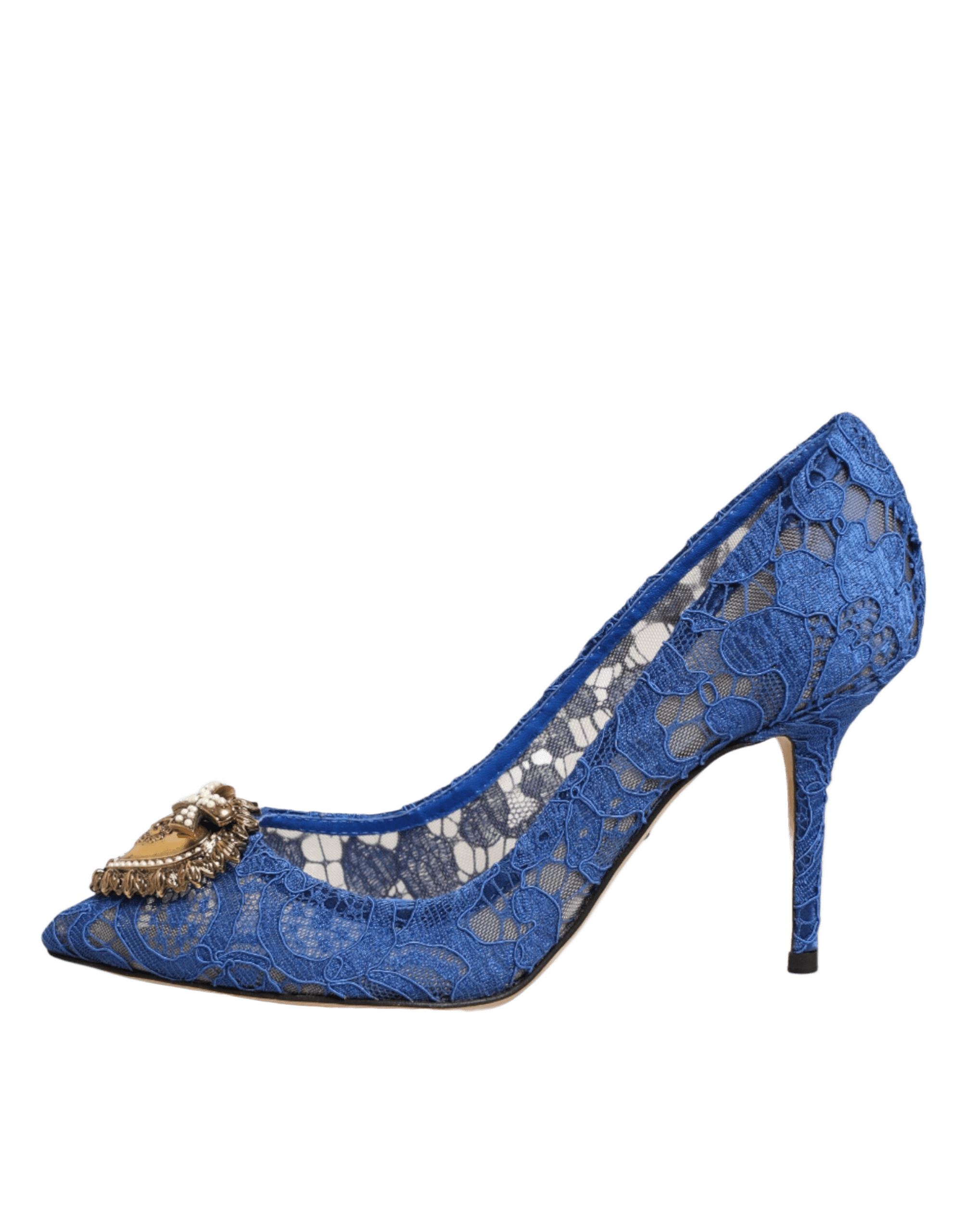 Dolce & Gabbana Blue Lace Taormina Devotion Pumps Shoes Glam Steals