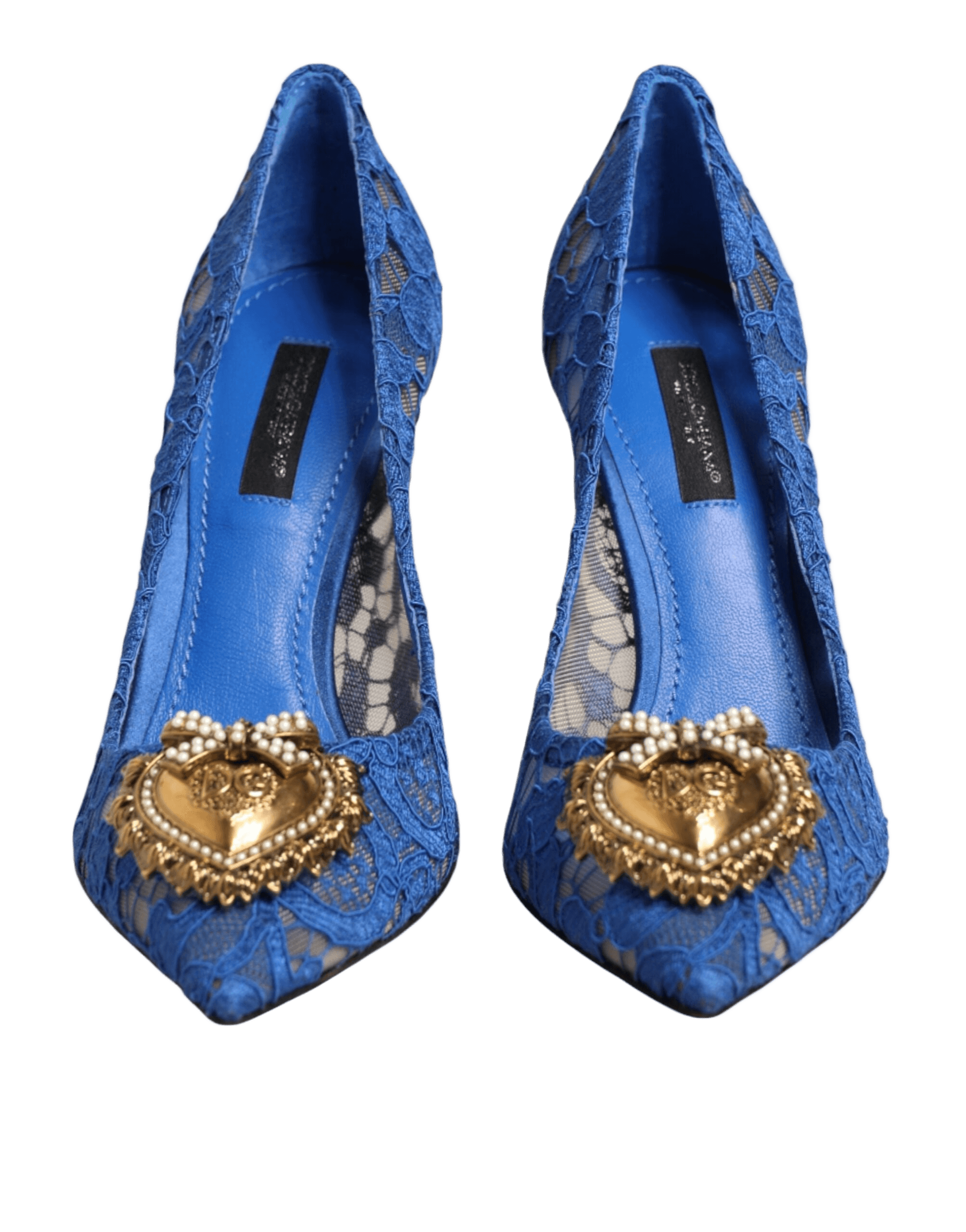 Dolce & Gabbana Blue Lace Taormina Devotion Pumps Shoes Glam Steals