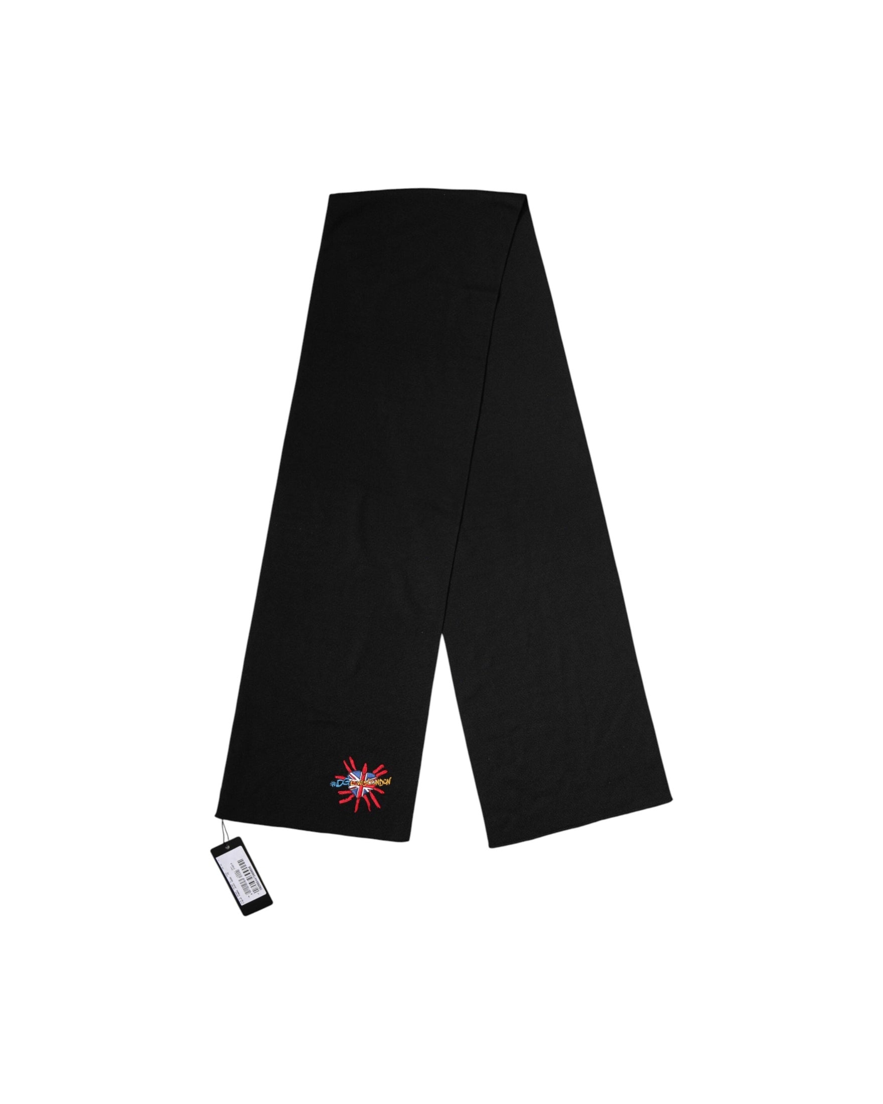 Dolce & Gabbana Blue Wool Dg Loves London Neck Wrap Scarf Glam Steals