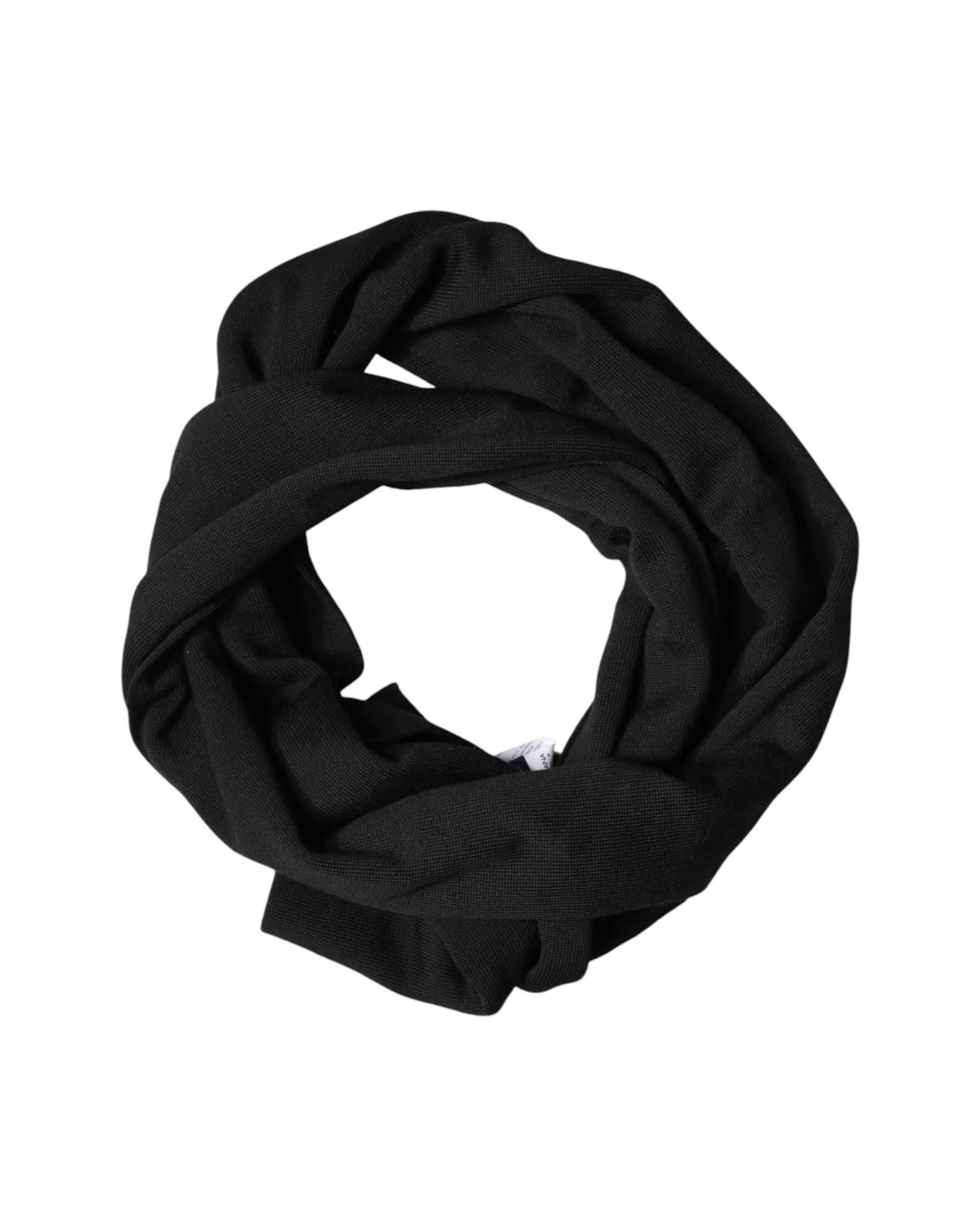 Dolce & Gabbana Blue Wool Dg Loves London Neck Wrap Scarf Scarves & Shawls