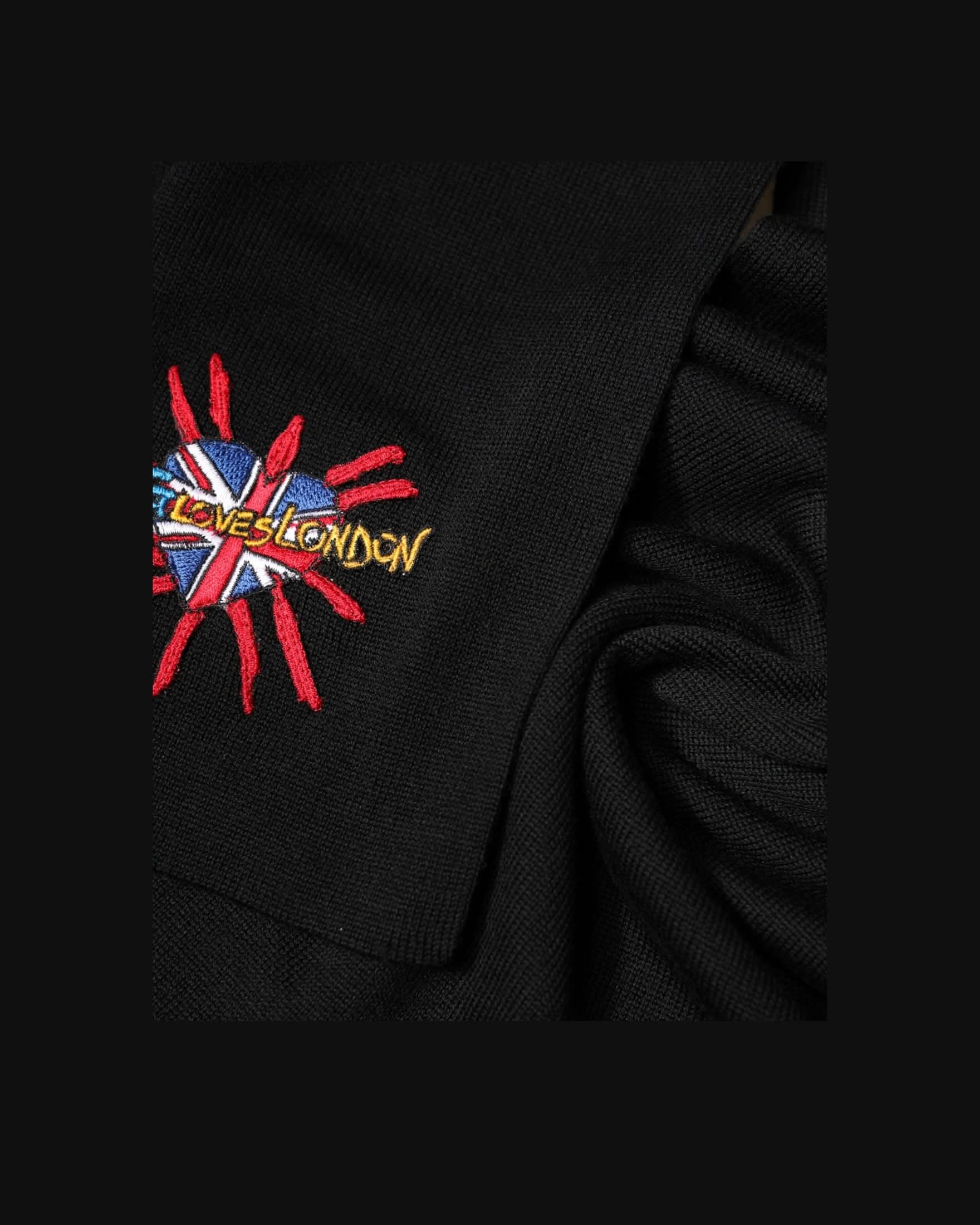 Dolce & Gabbana Blue Wool Dg Loves London Neck Wrap Scarf Scarves & Shawls