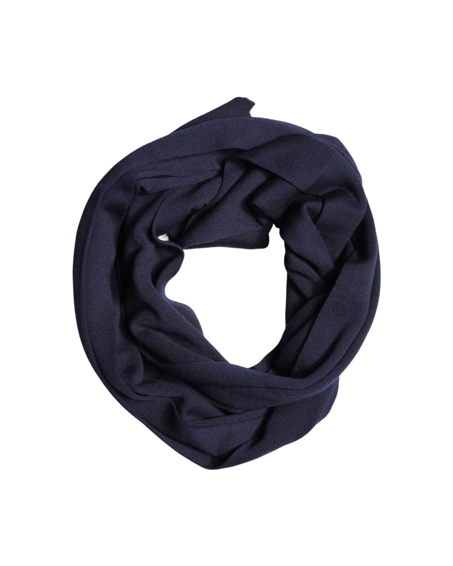 Dolce & Gabbana Blue Wool Dg Loves London Neck Wrap Scarf Scarves & Shawls