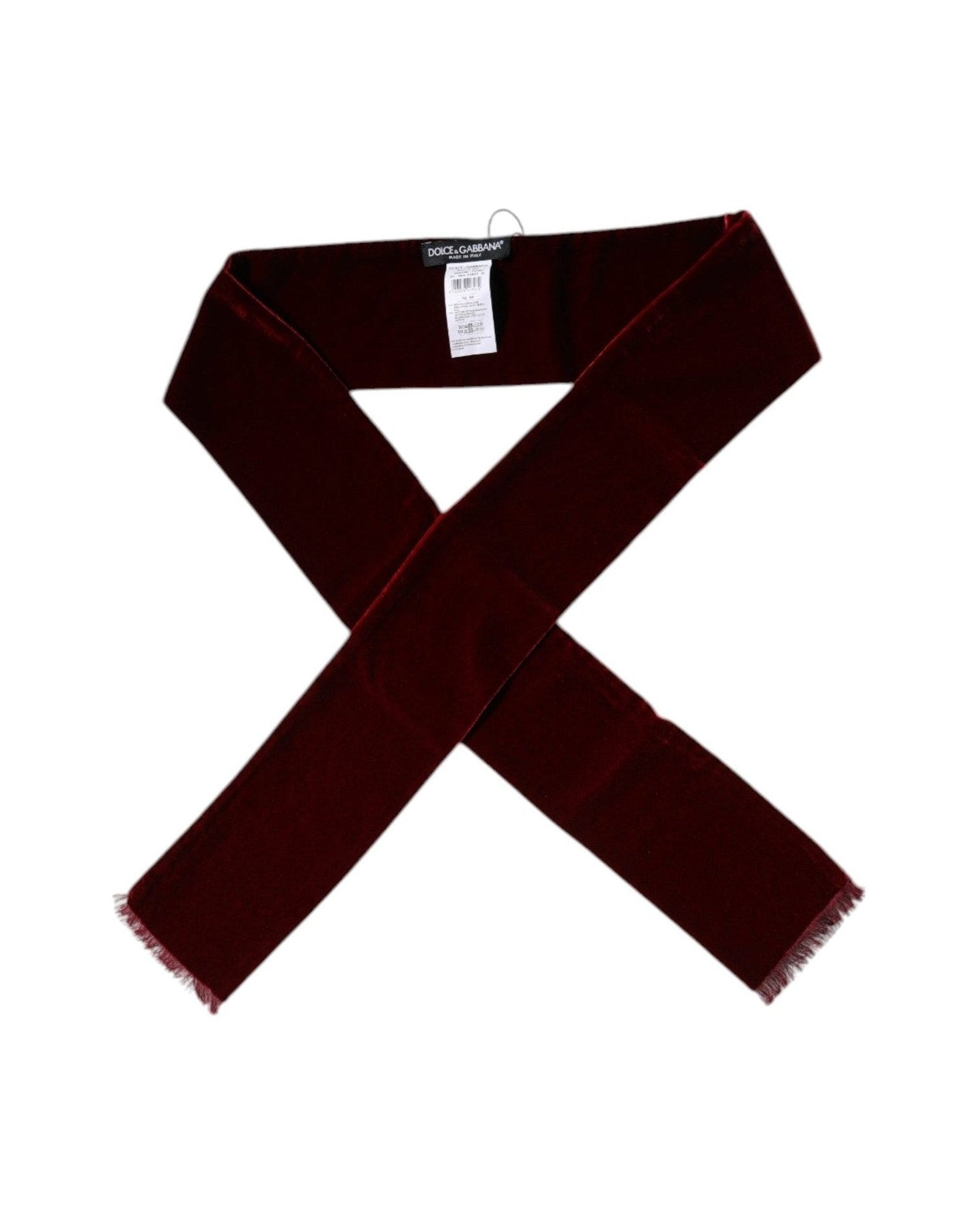 Dolce & Gabbana Bordeaux Cotton Silk Fringe Shawl Wrap Scarf Glam Steals