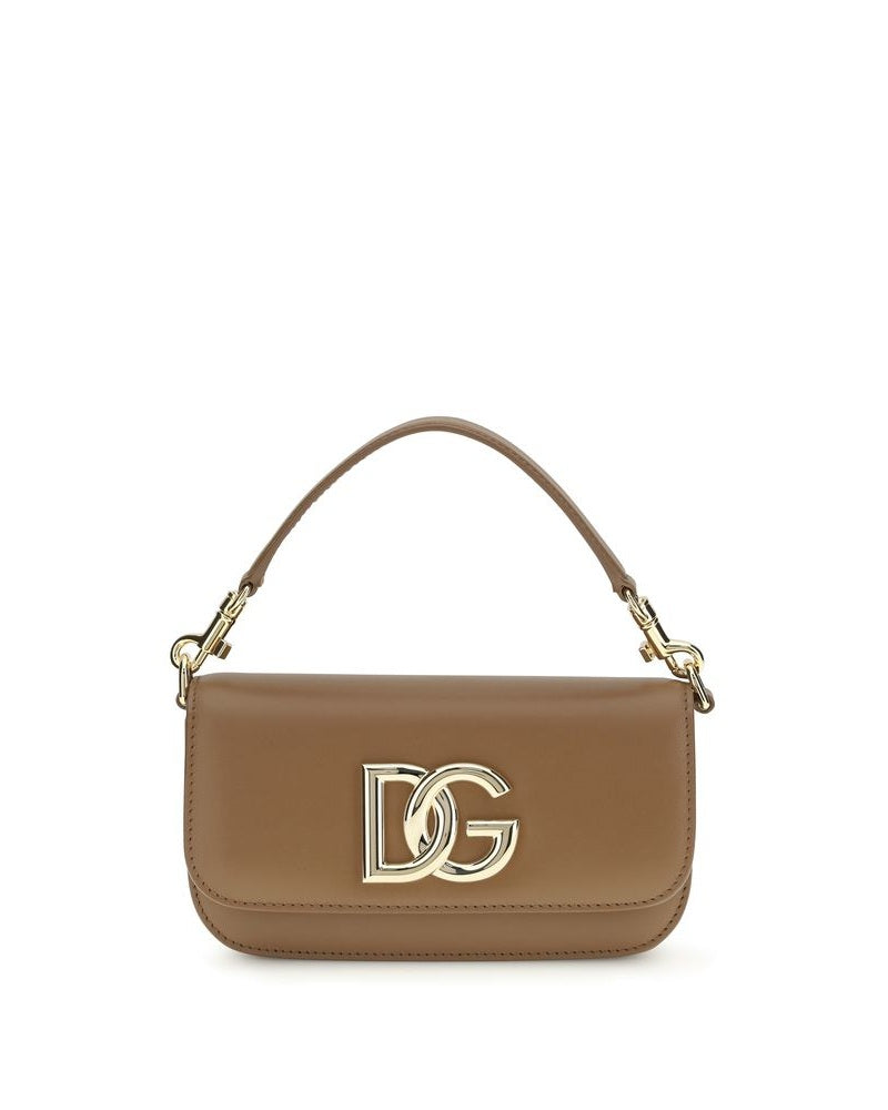Dolce & Gabbana Brown Calf Leather Bos Taurus Shoulder Bag