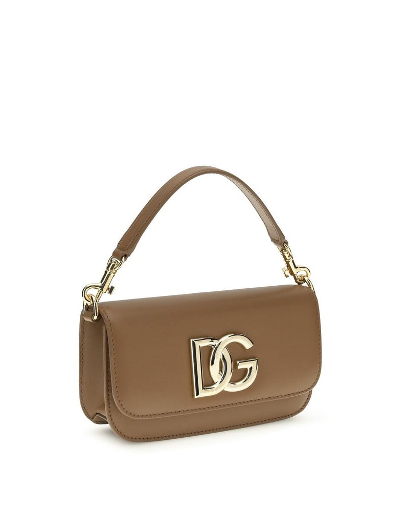 Dolce & Gabbana Brown Calf Leather Bos Taurus Shoulder Bag