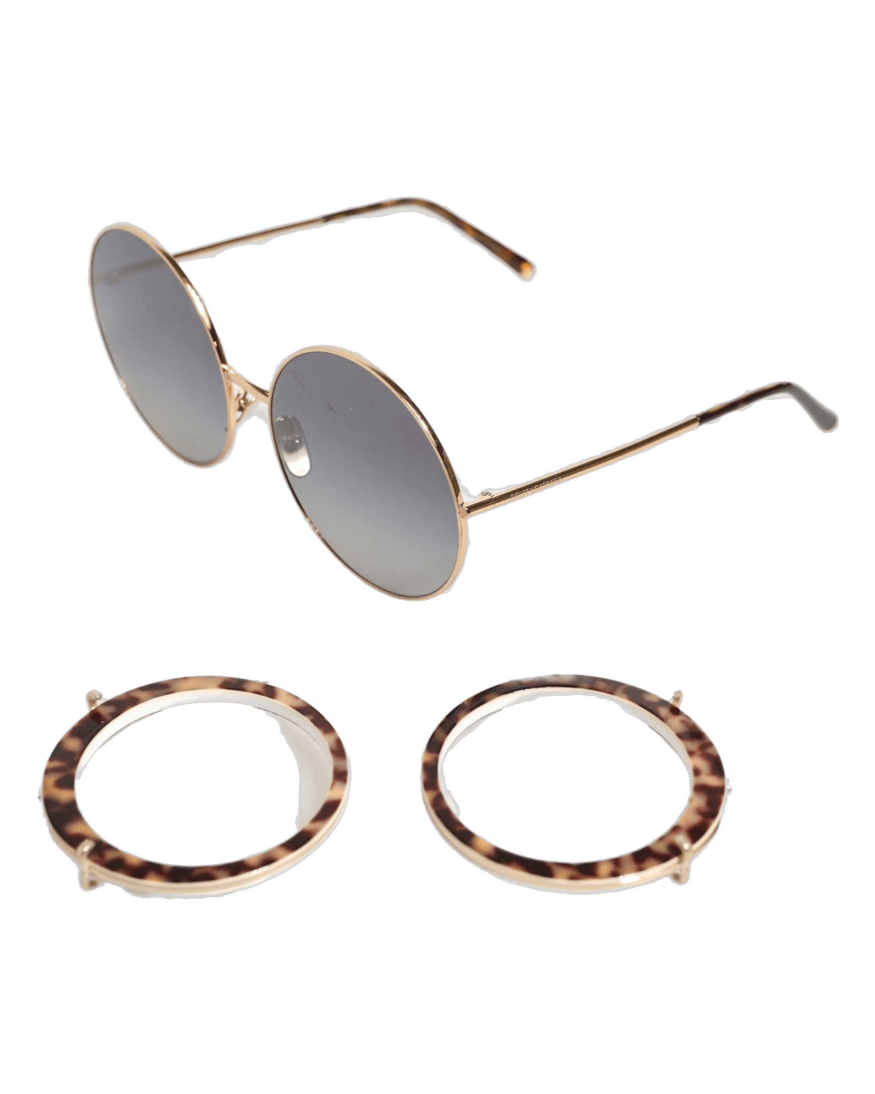 Dolce & Brown Gabbana Dg2198 Leopard Print Gradient Round Sunglasses Glam Steals