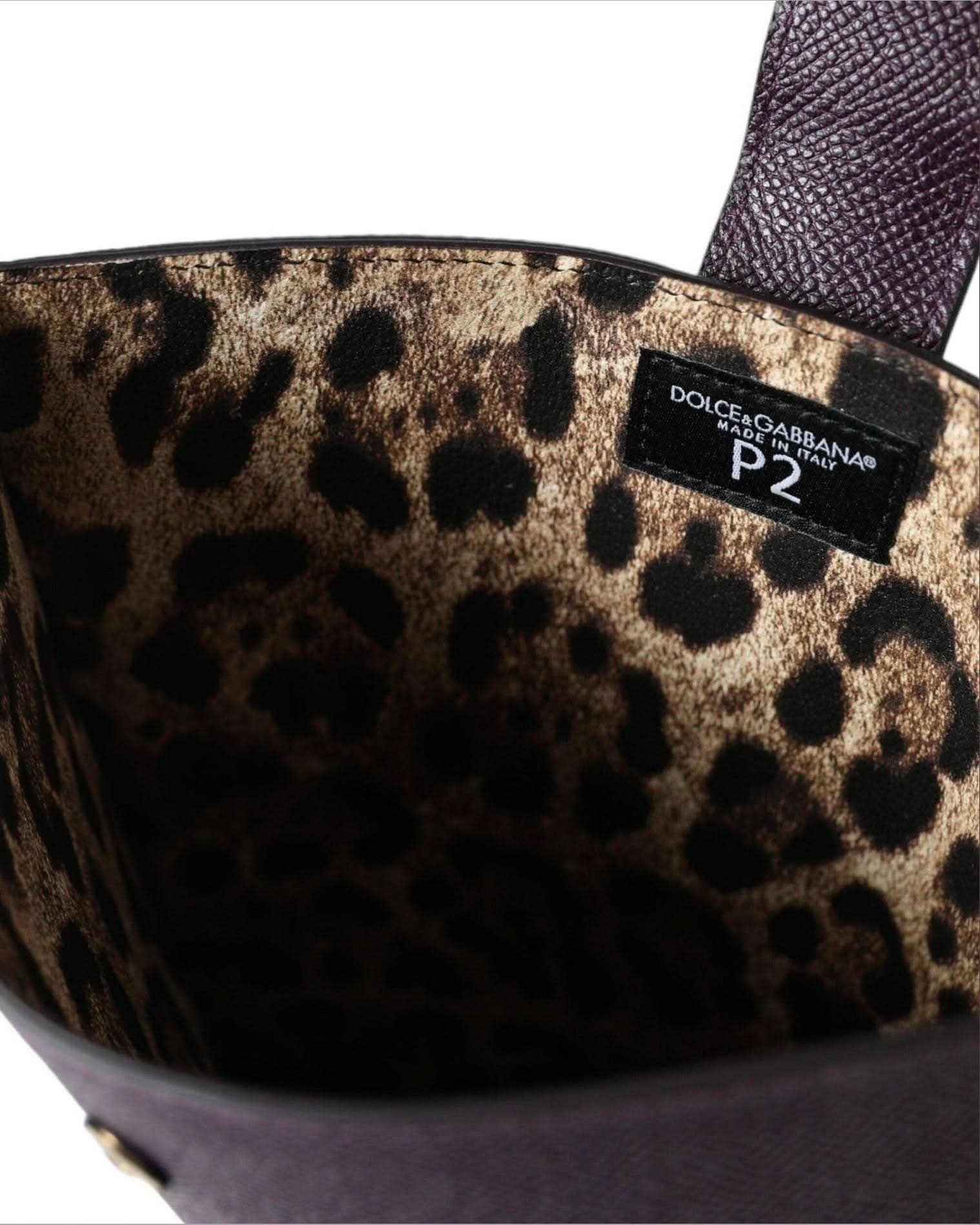 Dolce & Gabbana Brown Elegant Leather Tablet Pouch Clutch Bags