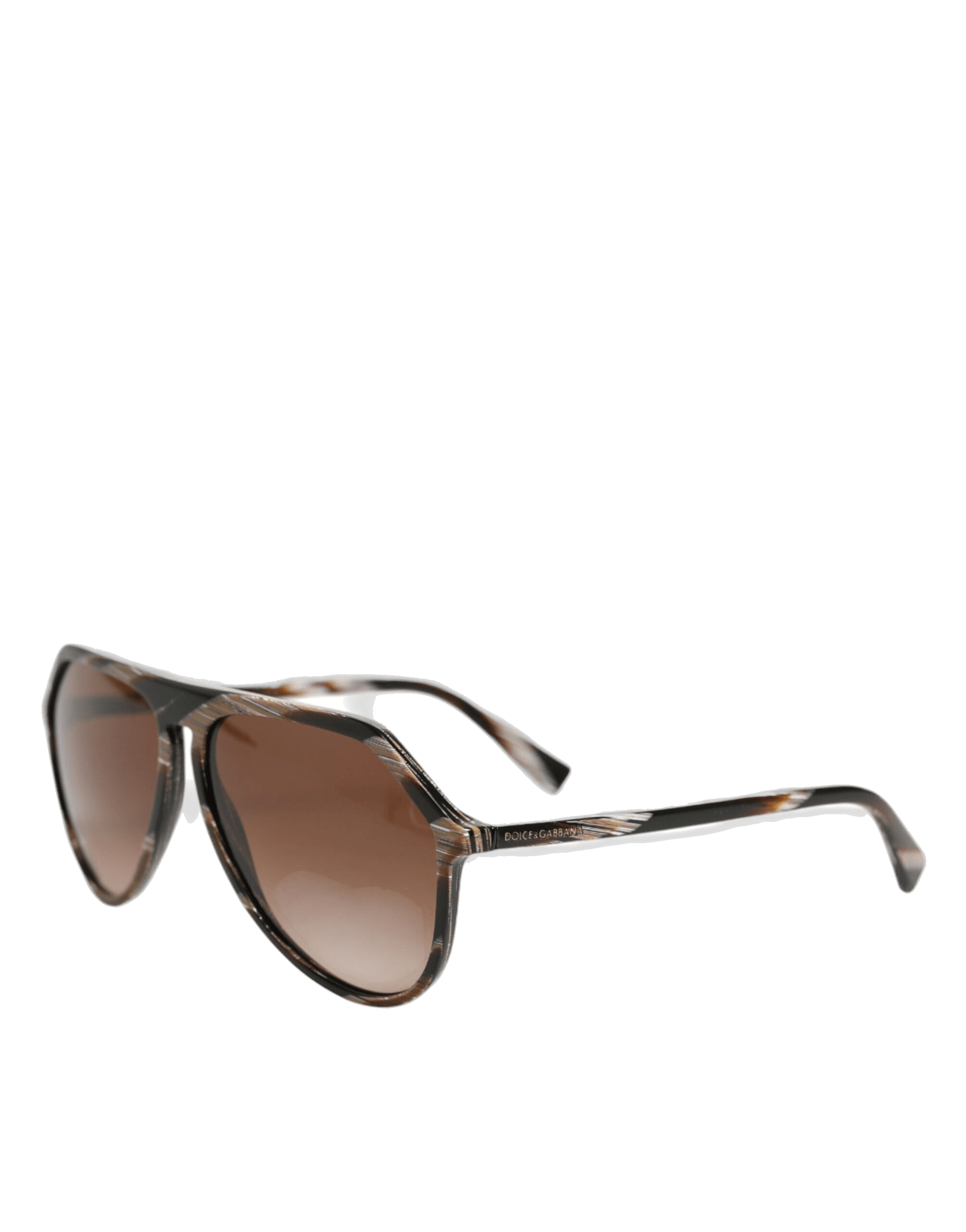 Dolce & Gabbana Brown Full Rim Acetate Pilot Eyewear Sunglasses Glam Steals