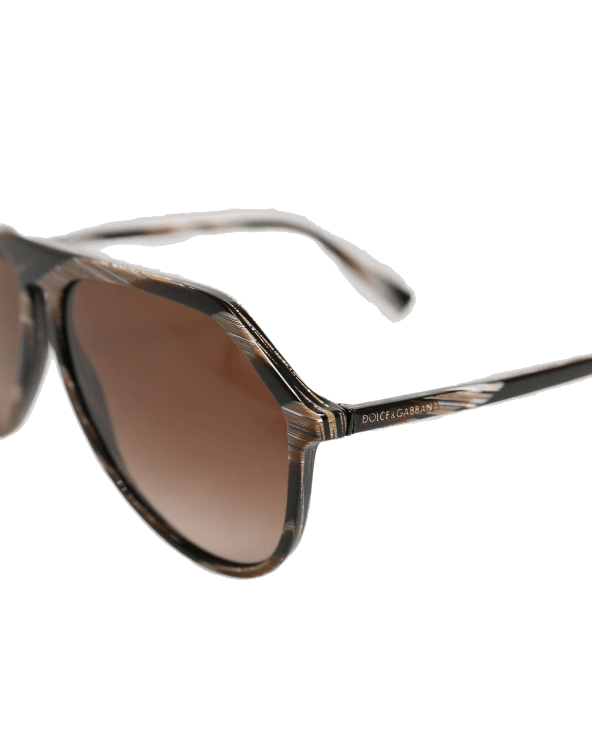 Dolce & Gabbana Brown Full Rim Acetate Pilot Eyewear Sunglasses Glam Steals