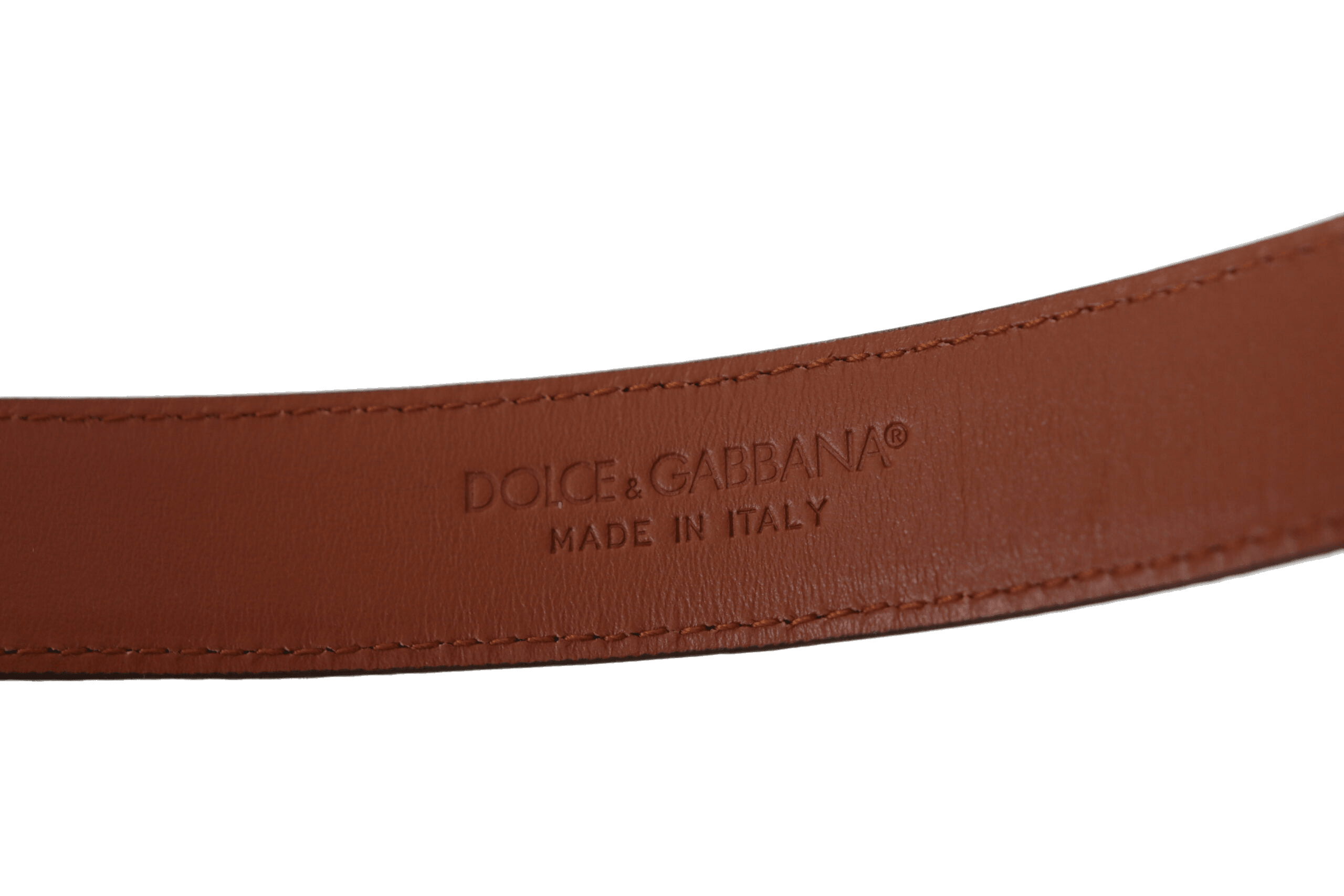 Dolce & Gabbana Brown Leather Leopard Embossed Buckle Belt Glam Steals