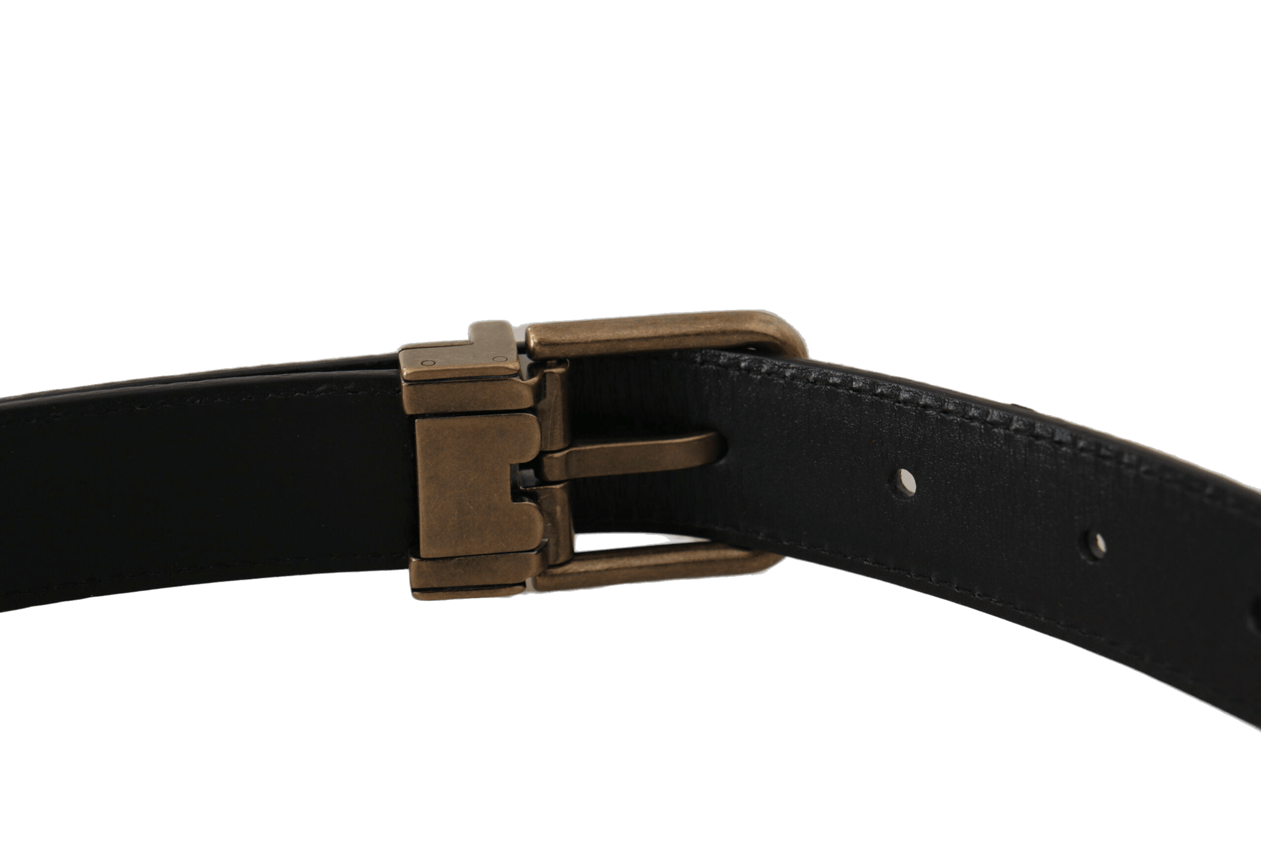 Dolce & Gabbana Brown Leather Leopard Print Bronze Metal Buckle Belt Glam Steals