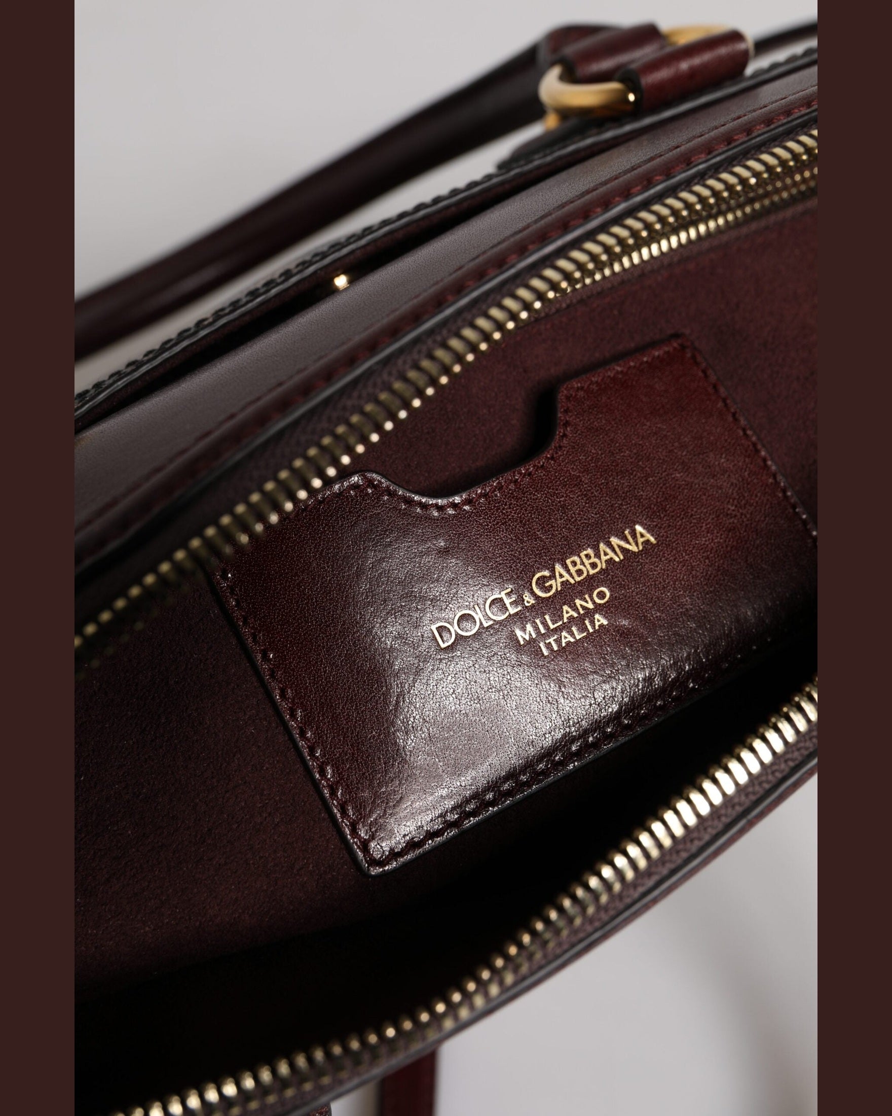 Dolce & Gabbana Brown Leather Leopard Shoulder Strap Duffle Bag Glam Steals