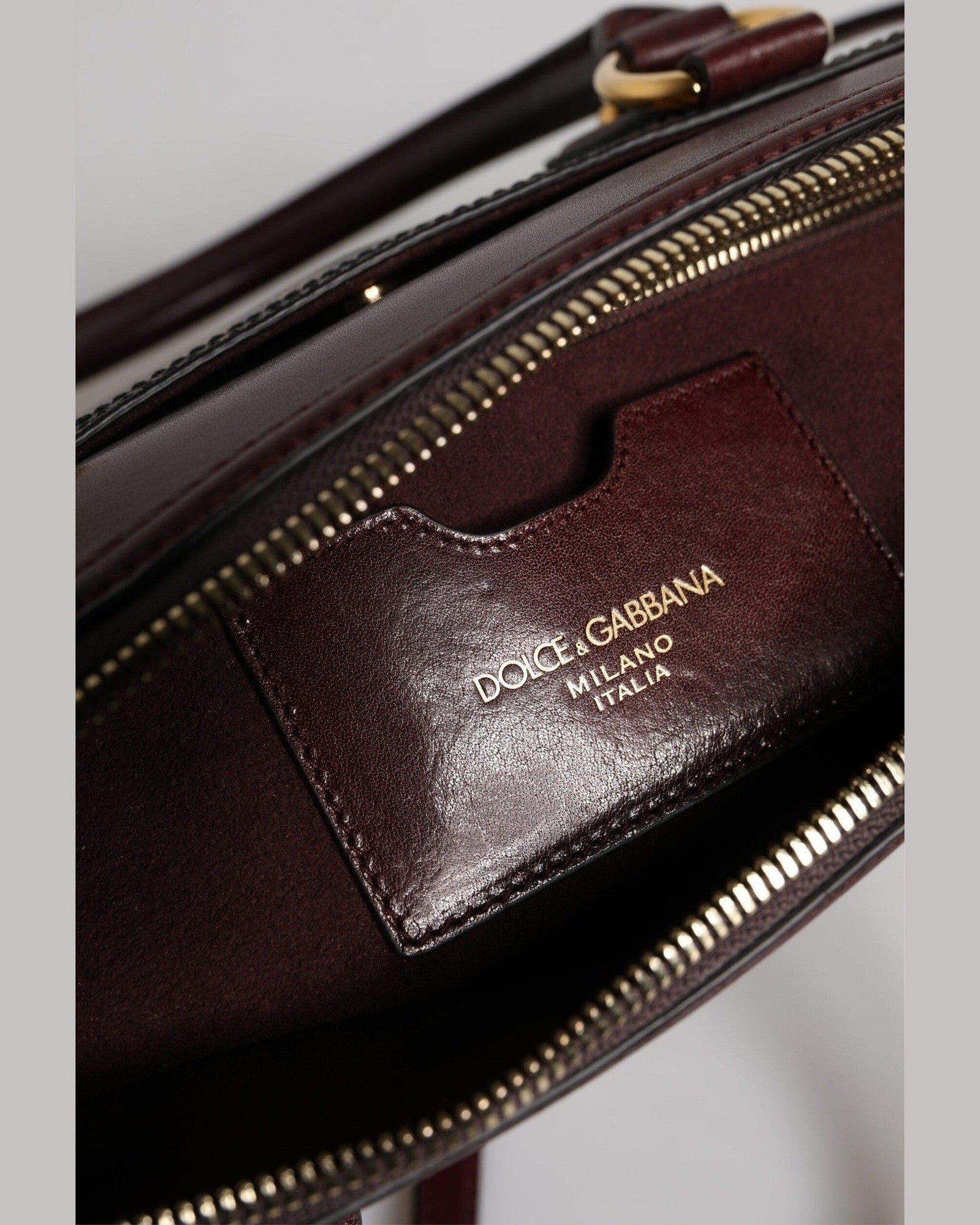 Dolce & Gabbana Brown Leather Leopard Shoulder Strap Duffle Bag Glam Steals