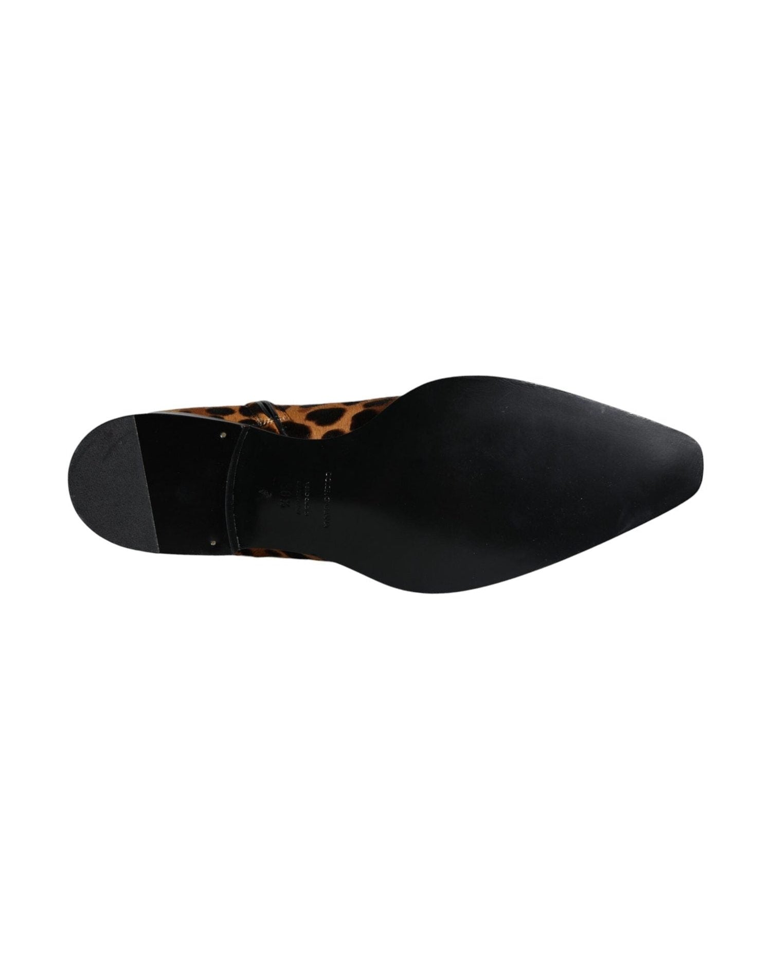 Dolce & Gabbana Brown Leopard Calf Fur Ankle Boots Shoes Glam Steals