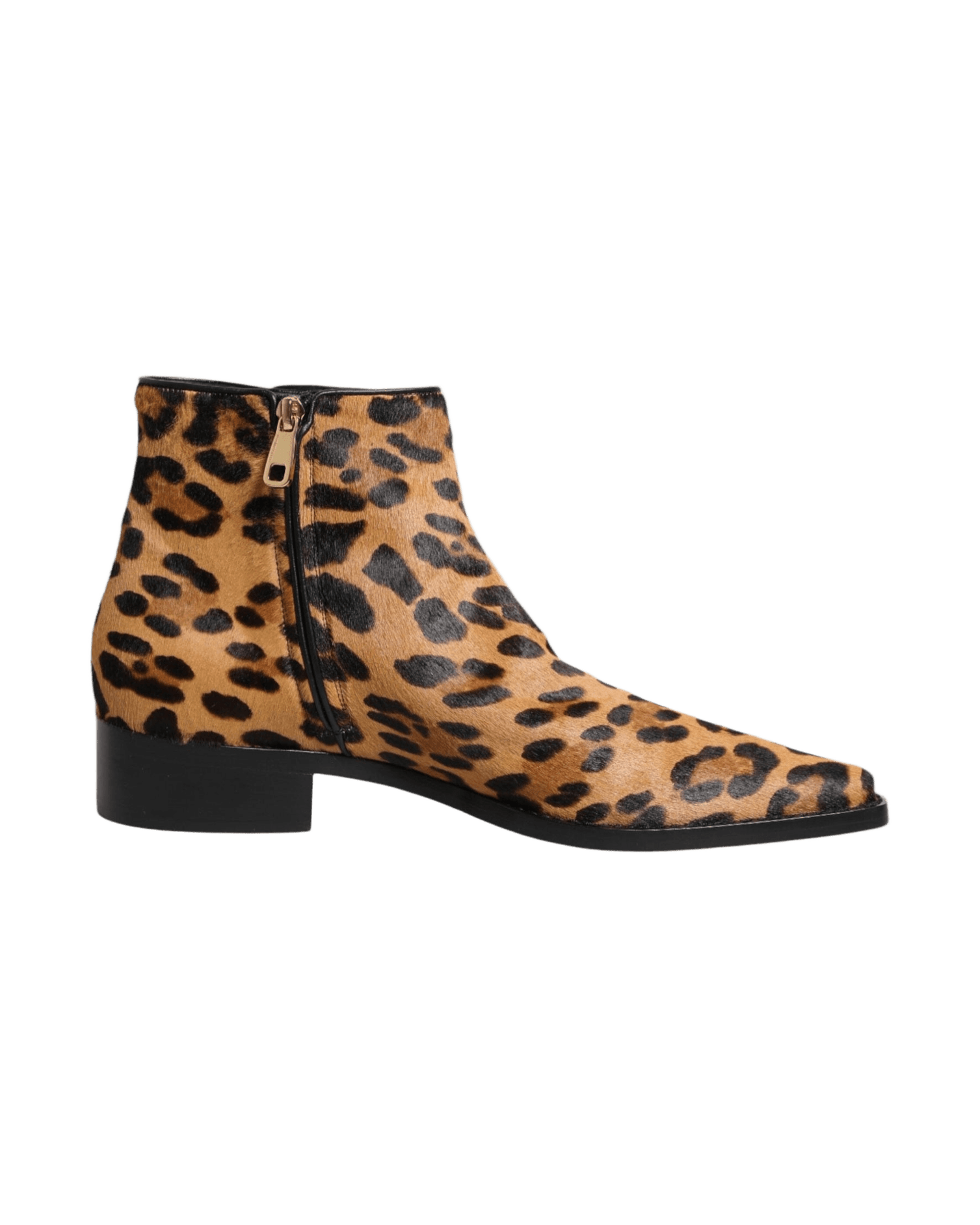 Dolce & Brown Gabbana Leopard Calf Fur Ankle Boots Shoes Glam Steals