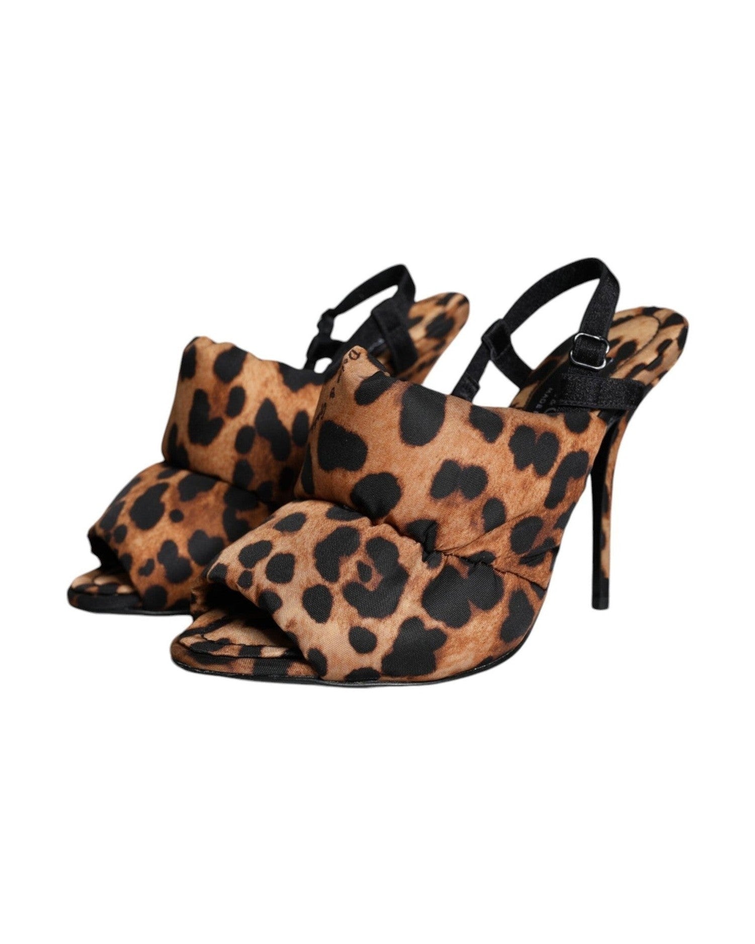 Dolce & Gabbana Brown Leopard Keira Slingback Sandals Shoes Heels