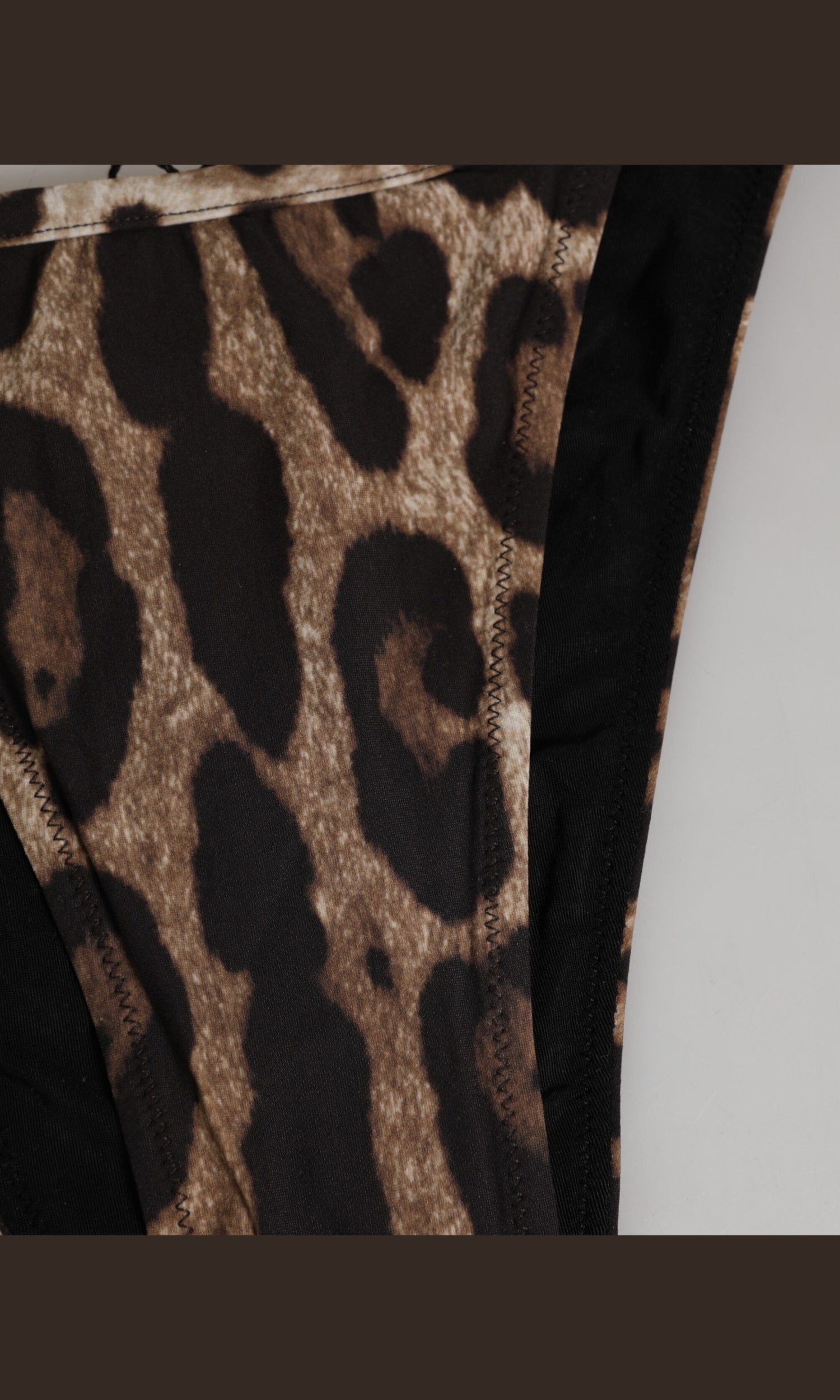Dolce & Gabbana Brown Leopard Triangle Tanga Panty Underwear Glam Steals