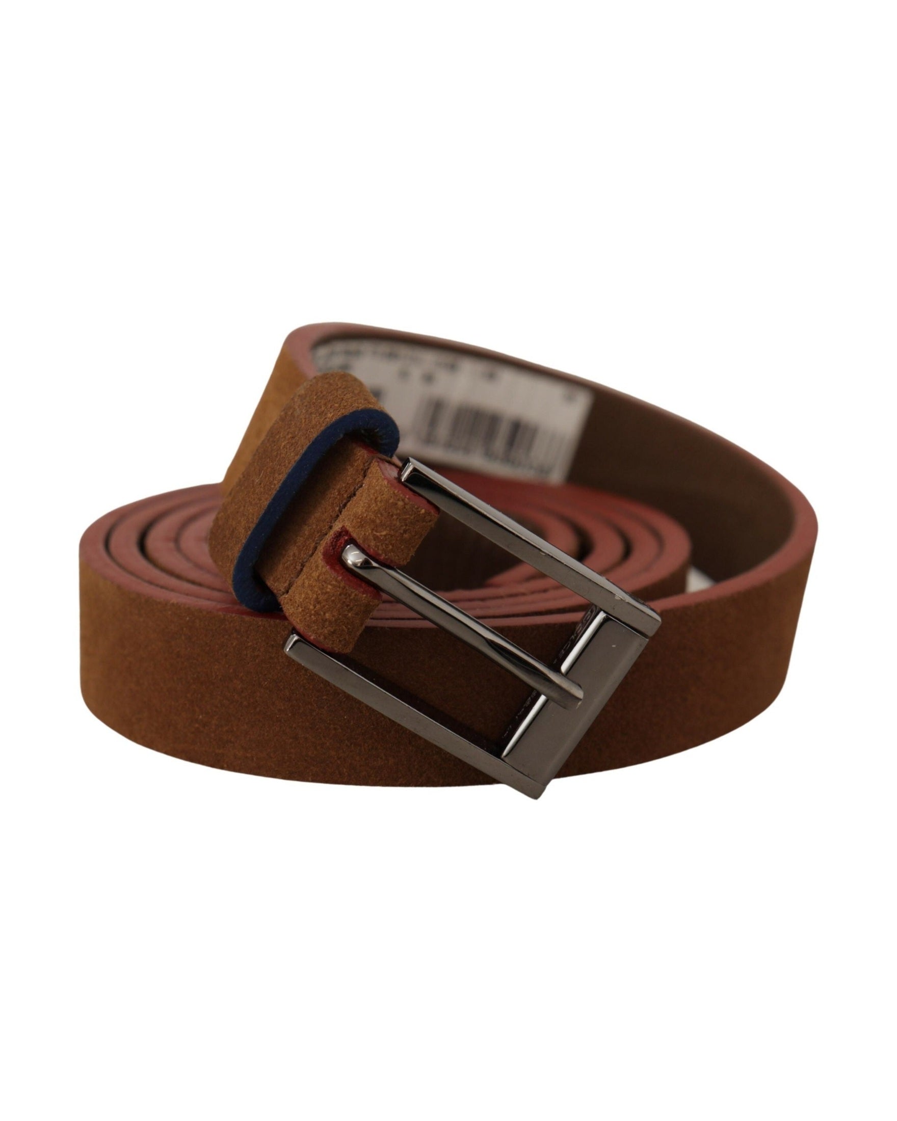 Dolce & Gabbana Brown Logo Engraved Metal Waist Buckle Belt Belts