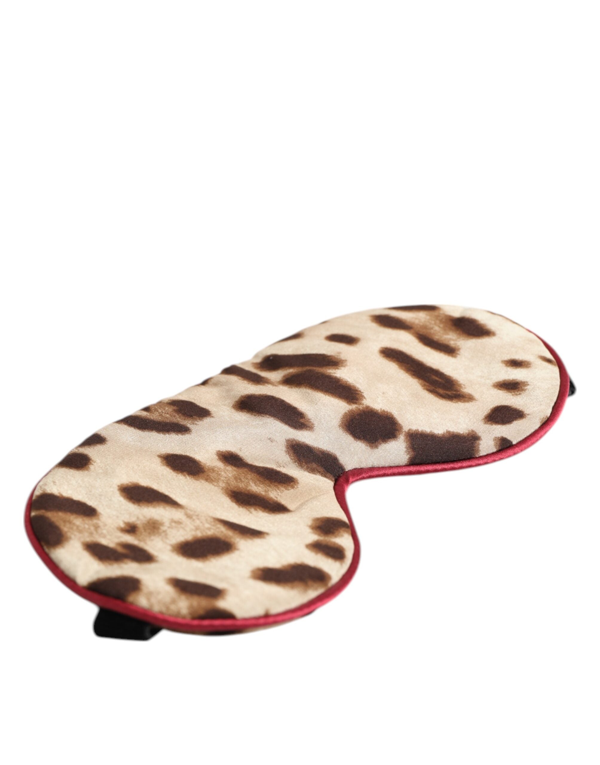 Dolce & Gabbana Brown Silk Leopard Print Women Accessory Sleep Eye Mask Glam Steals