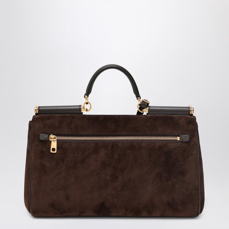 Dolce & Gabbana Brown Suede Dolce&gabbana Leather Bag My Sicily Glam Steals