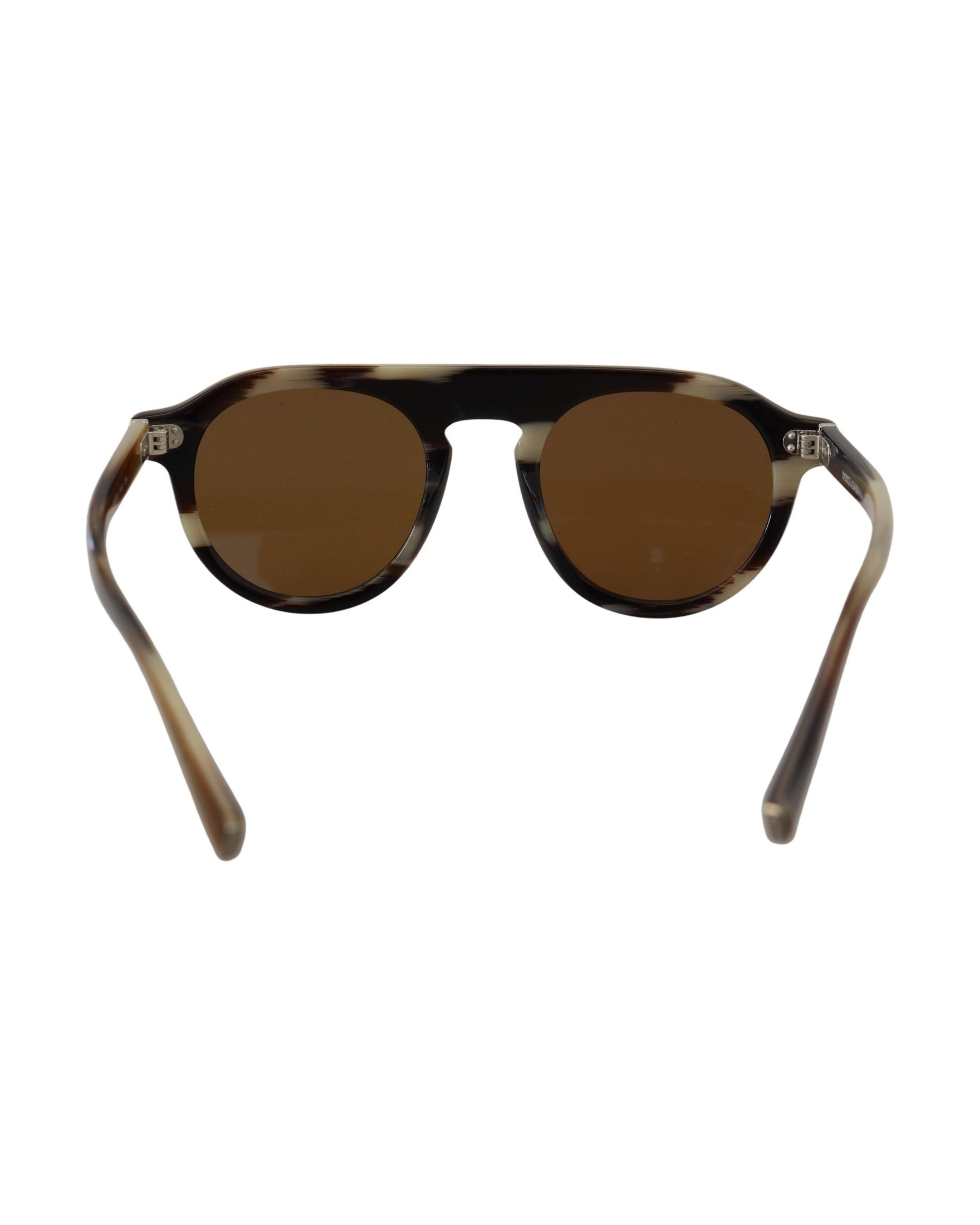 Dolce & Gabbana Brown Tortoise Oval Full Rim Sunglasses Glam Steals