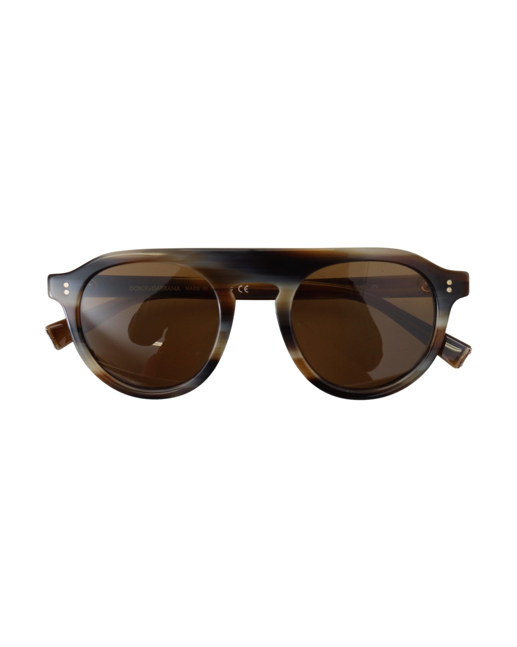 Dolce & Gabbana Brown Tortoise Oval Full Rim Sunglasses Glam Steals