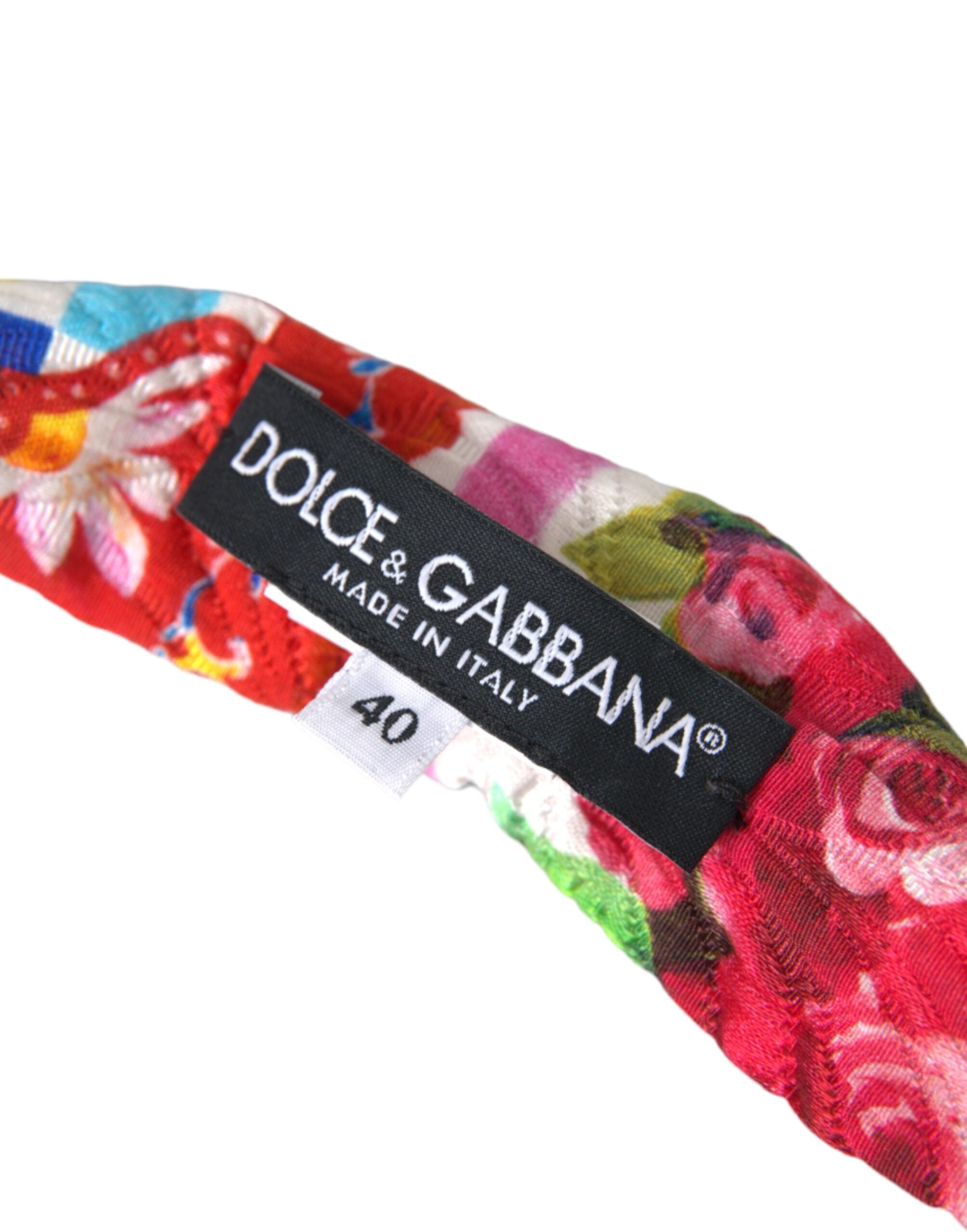 Dolce & Gabbana Carretto Print Waist Multicolor Belt Glam Steals