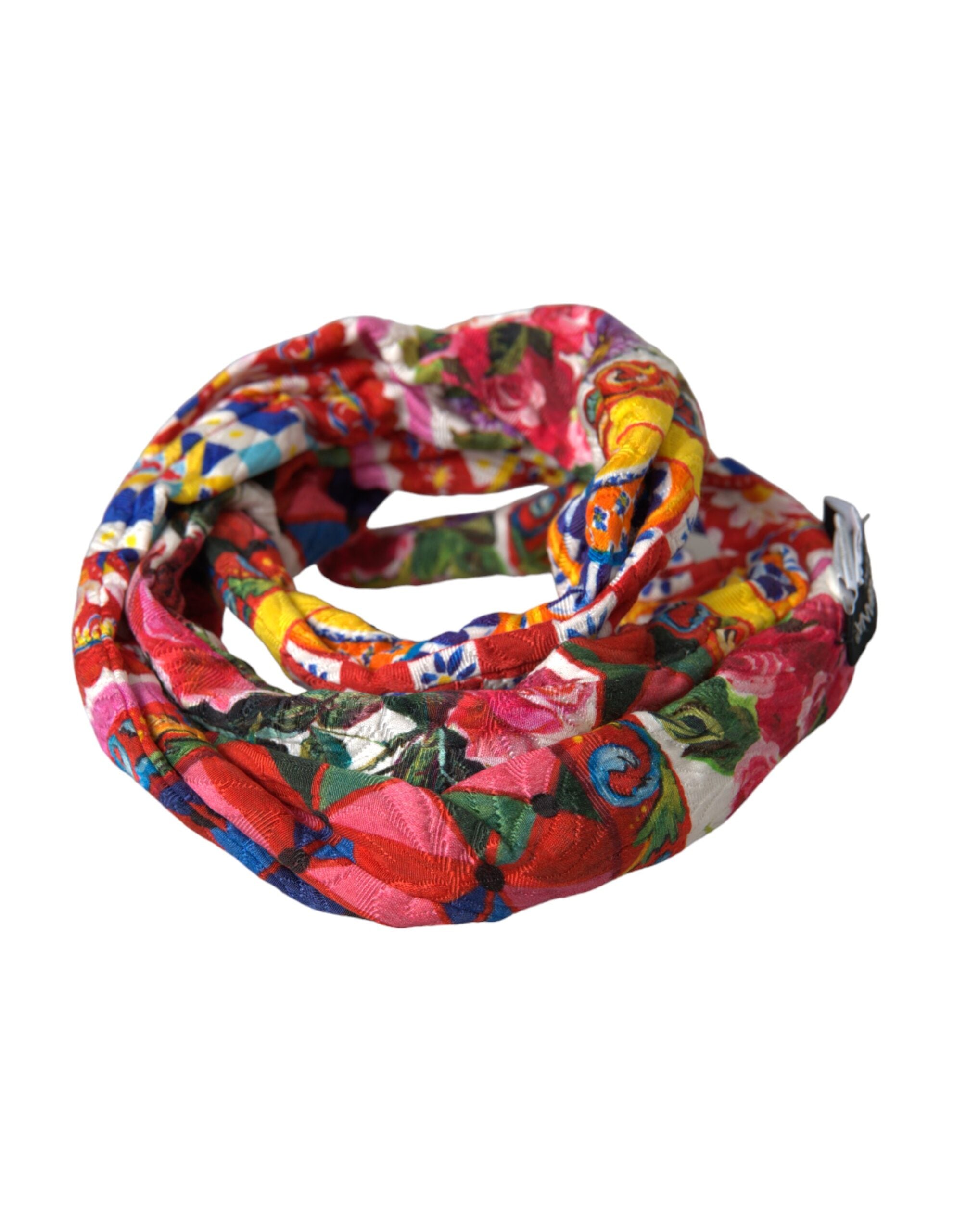 Dolce & Gabbana Carretto Print Waist Multicolor Belt Glam Steals