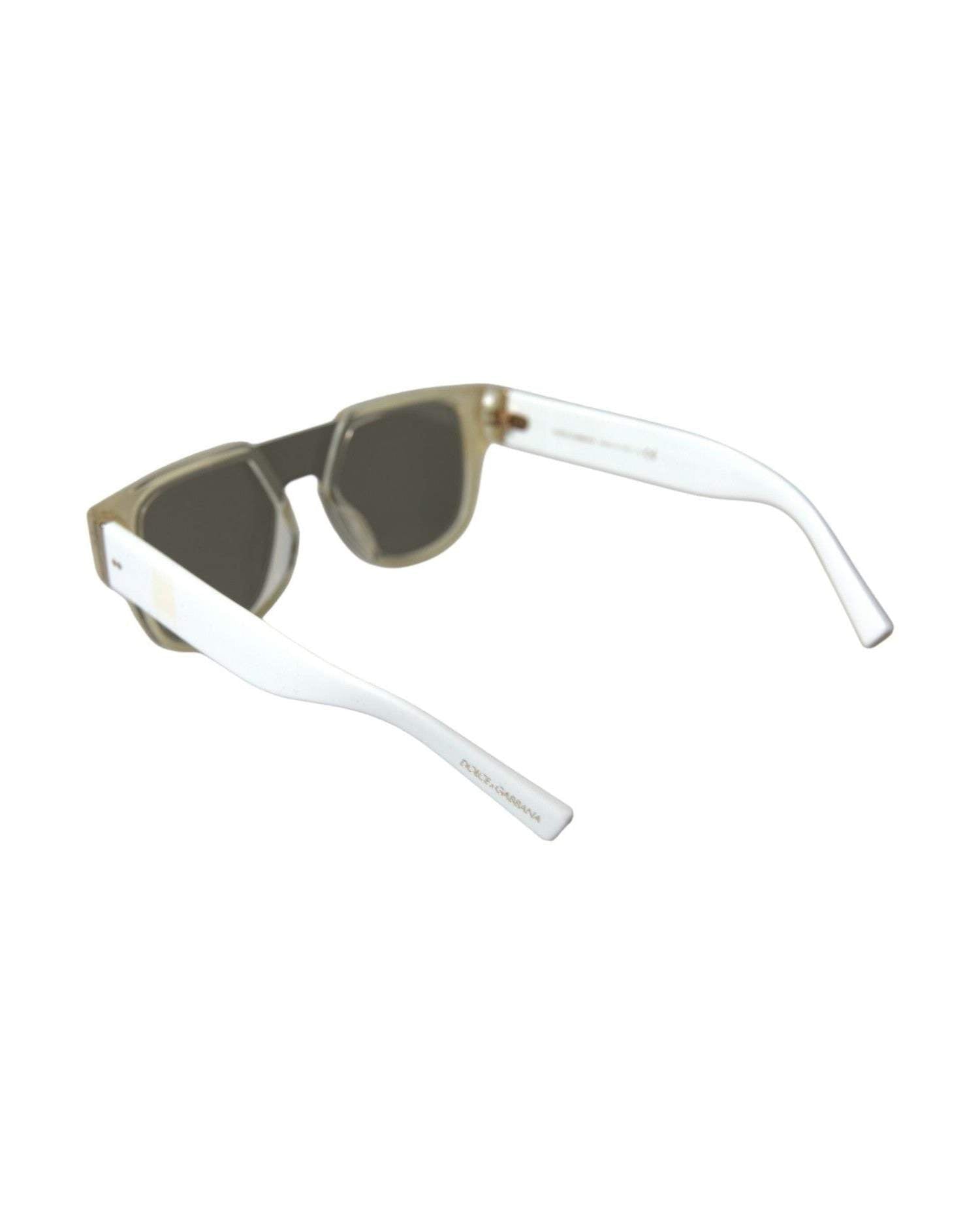 Dolce & Gabbana Chic Acetate Designer White Sunglasses Sunglasses