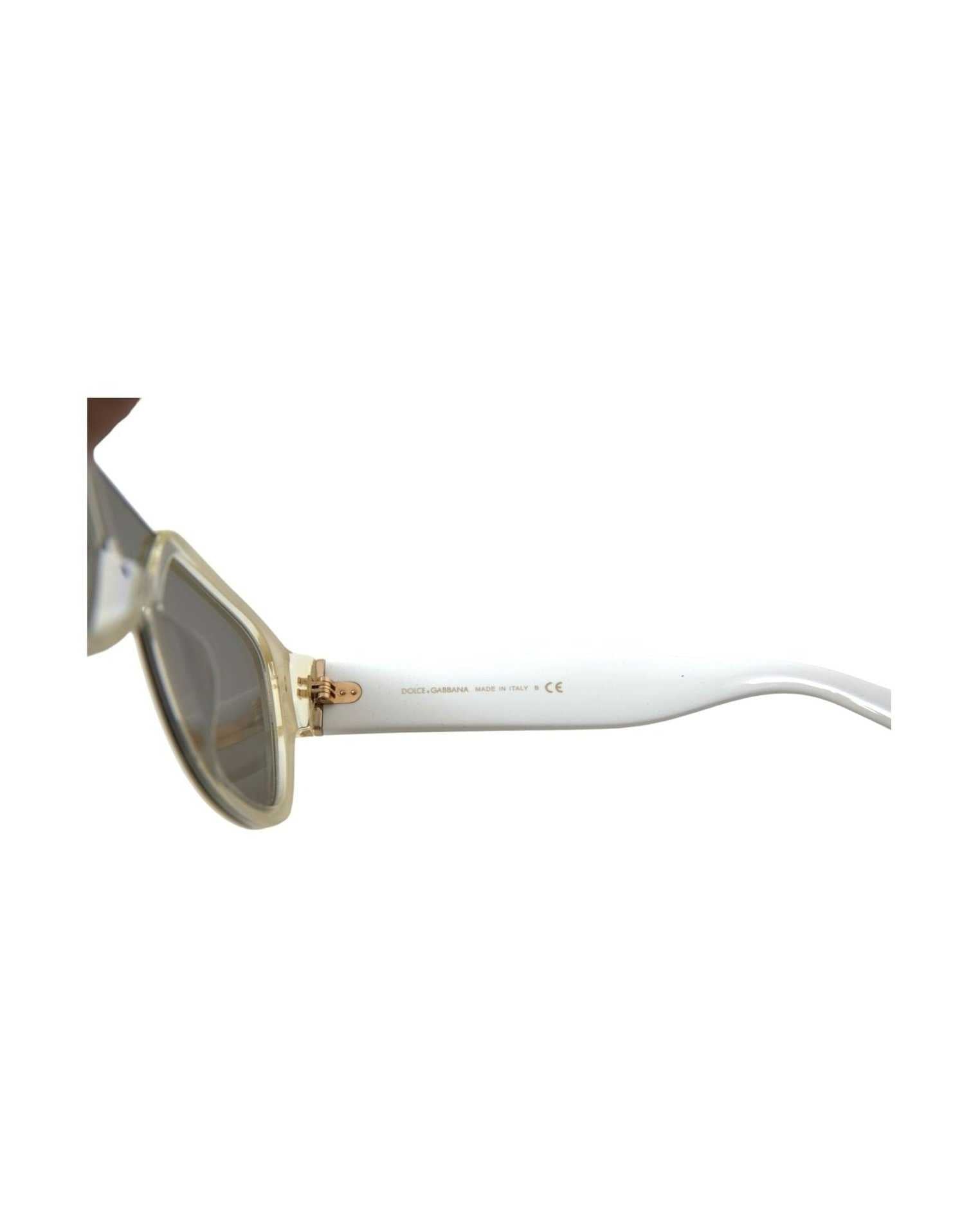 Dolce & Gabbana Chic Acetate Designer White Sunglasses Sunglasses