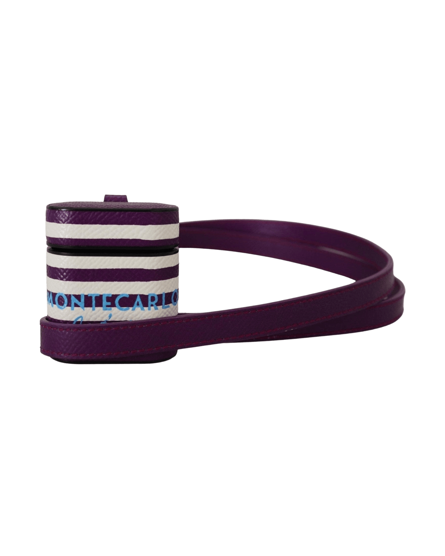 Dolce & Gabbana Purple Chic Leather Airpods Case Headphone & Headset Accessories