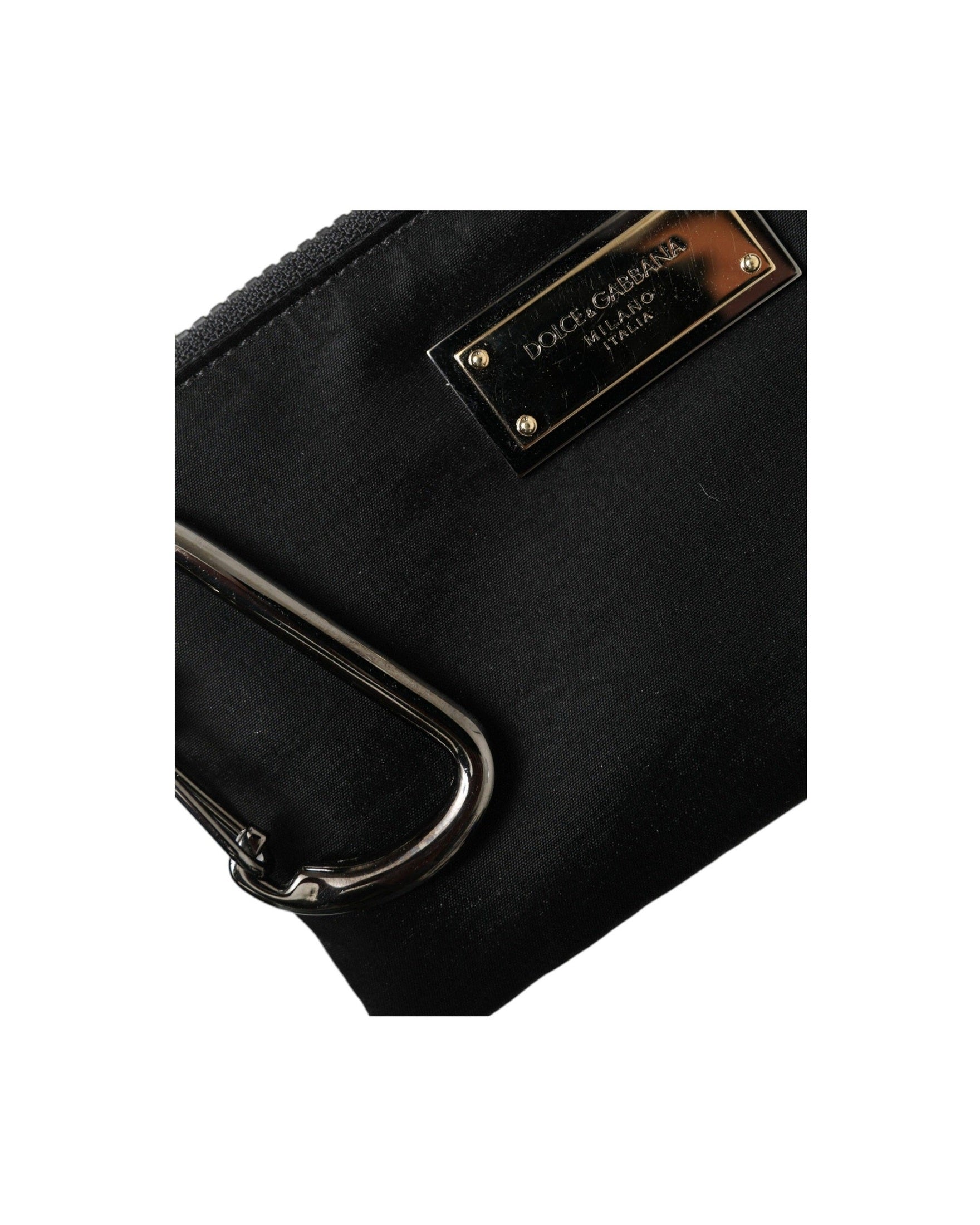Dolce & Gabbana Chic Nylon-Leather Designer Pouch Glam Steals