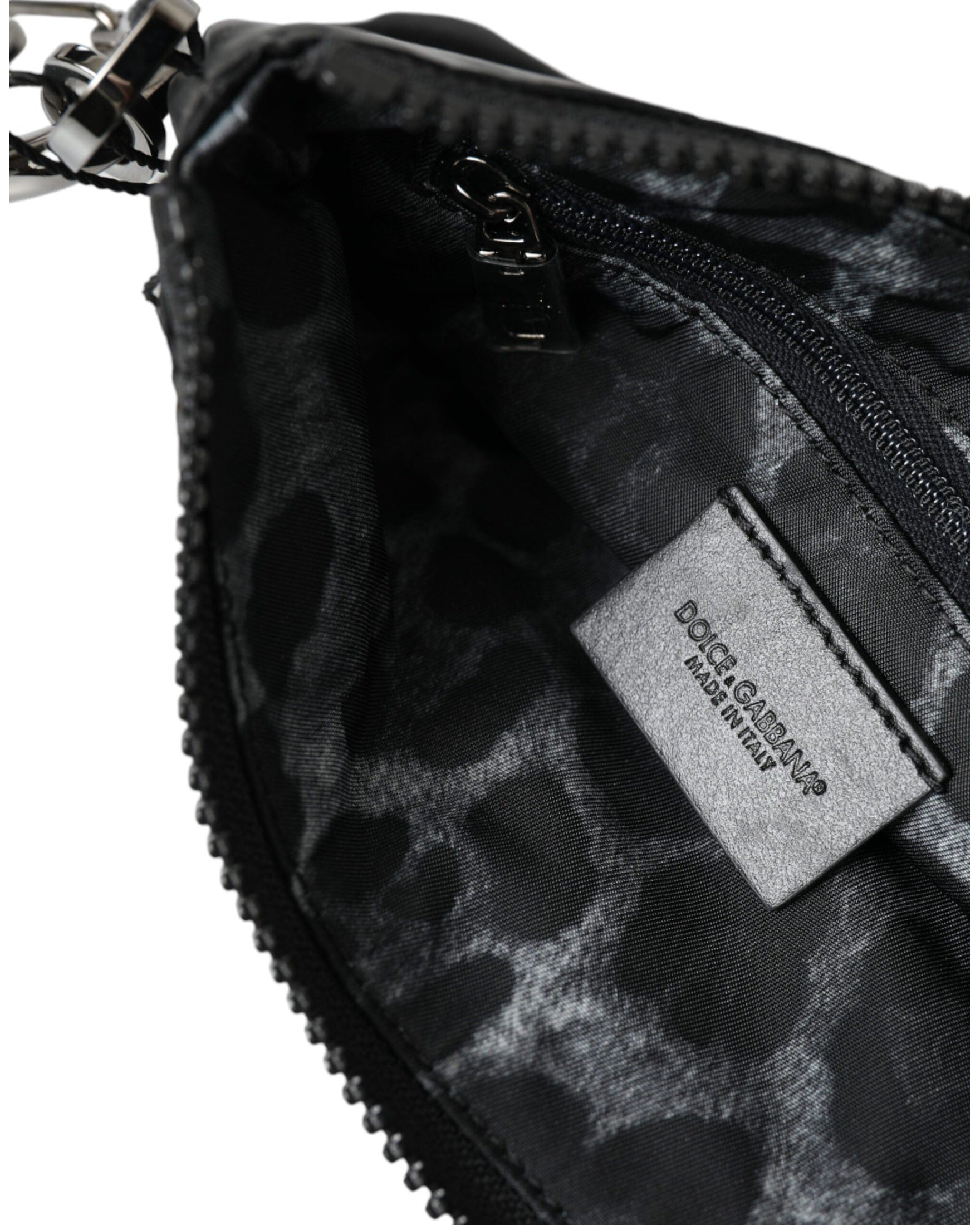 Dolce & Gabbana Chic Nylon-Leather Designer Pouch Glam Steals