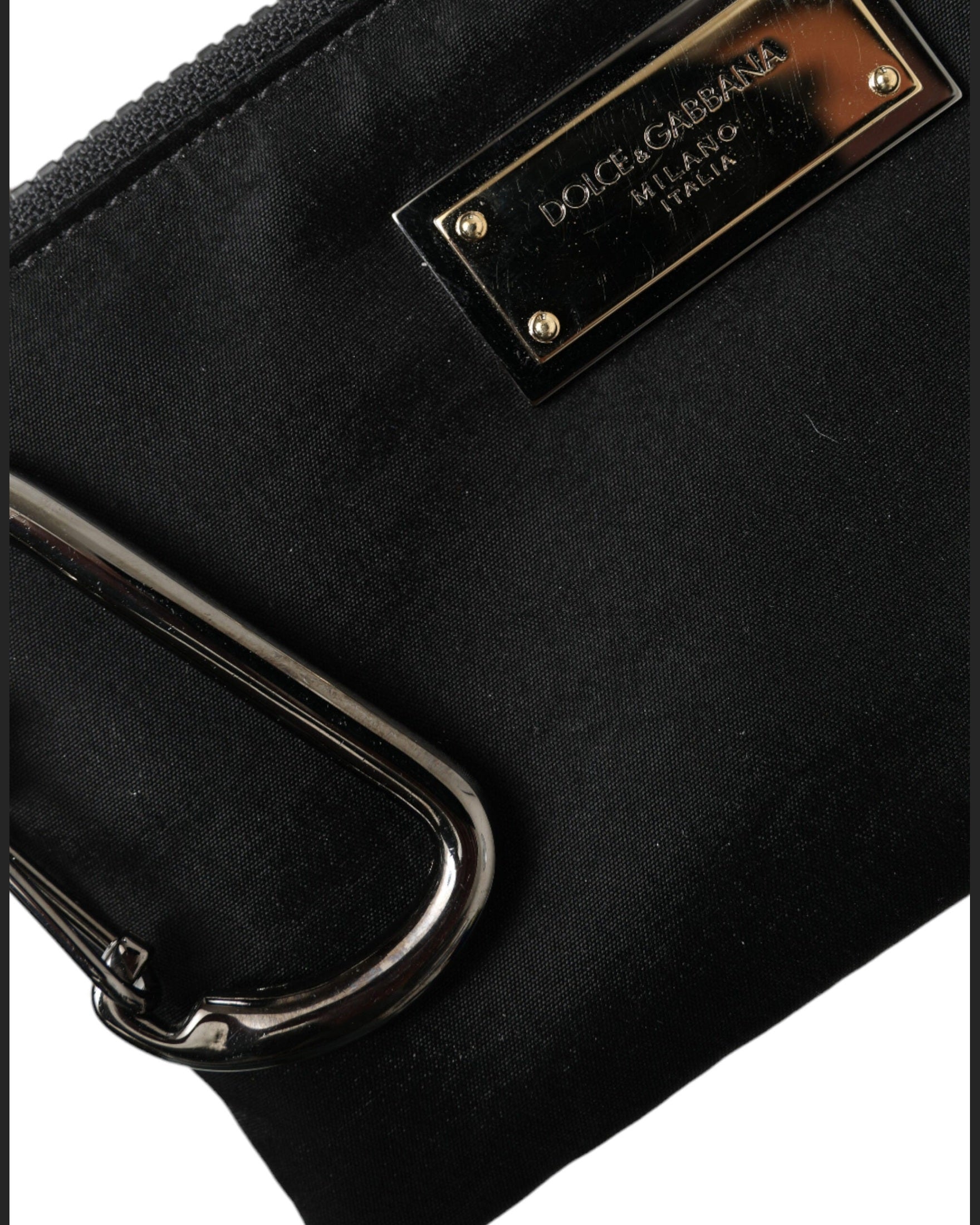 Dolce & Gabbana Chic Nylon-Leather Designer Pouch Glam Steals