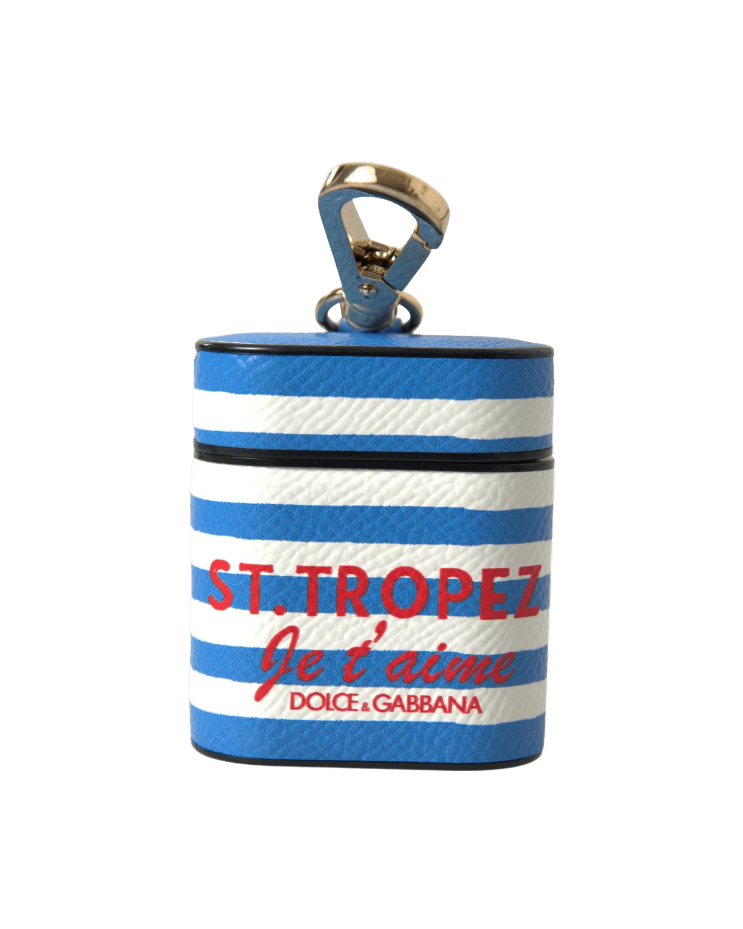 Dolce & Gabbana Chic Striped Leather Airpods Case Glam Steals