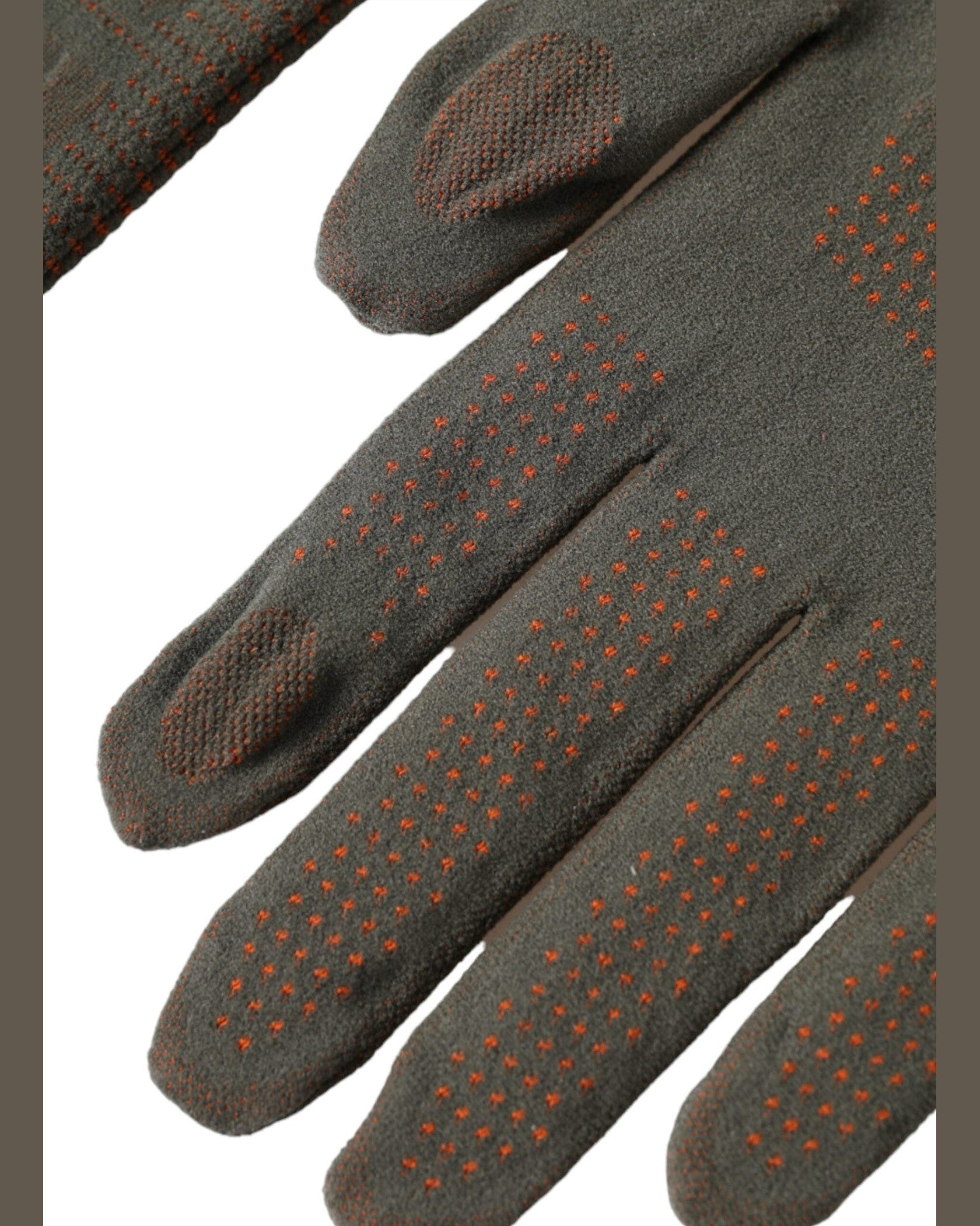 Dolce & Gabbana Cotton Stretch Wrist Length Brown Gloves Gloves & Mittens