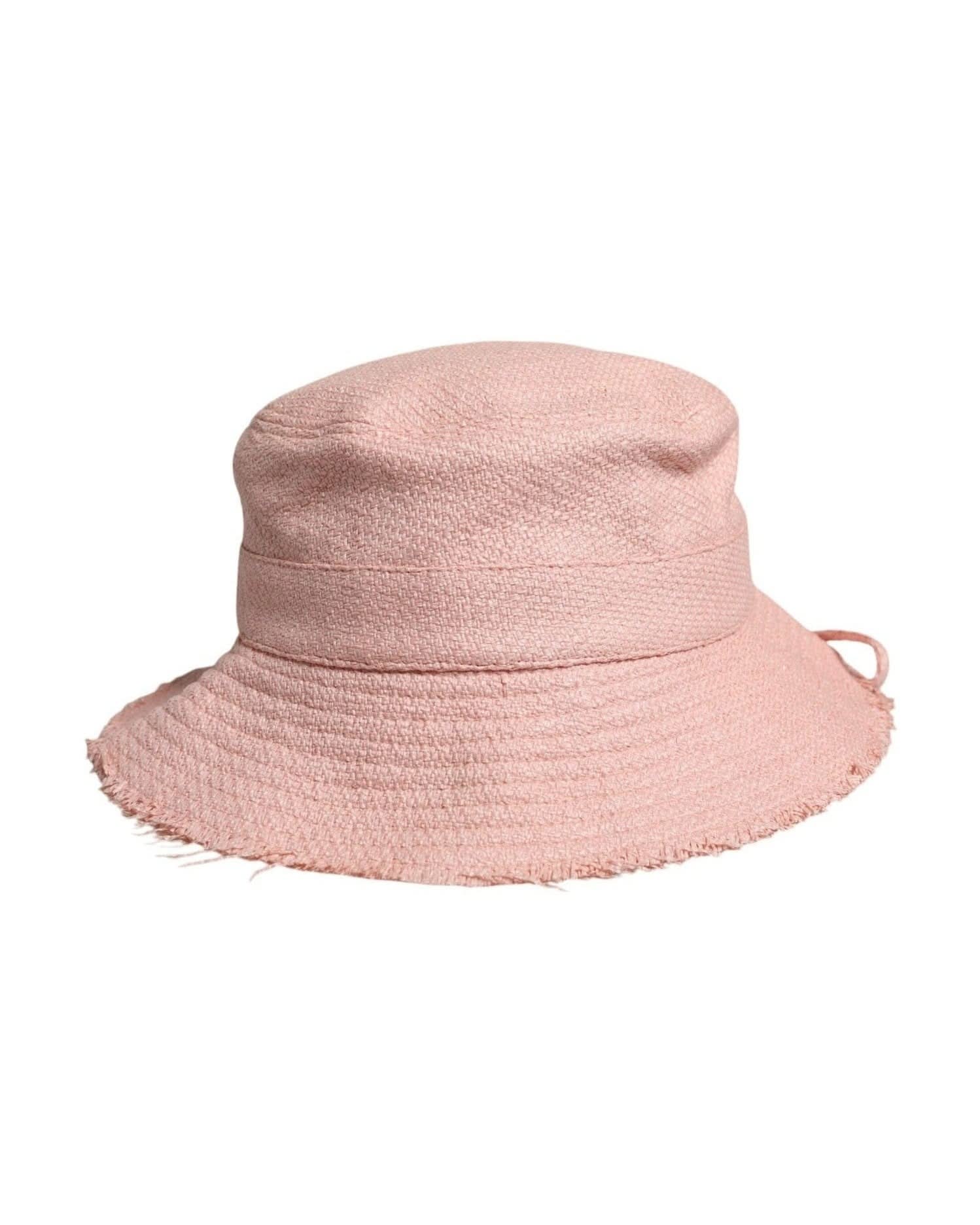 Dolce & Gabbana Pink Cotton Wide Brim Bucket Hat Hats