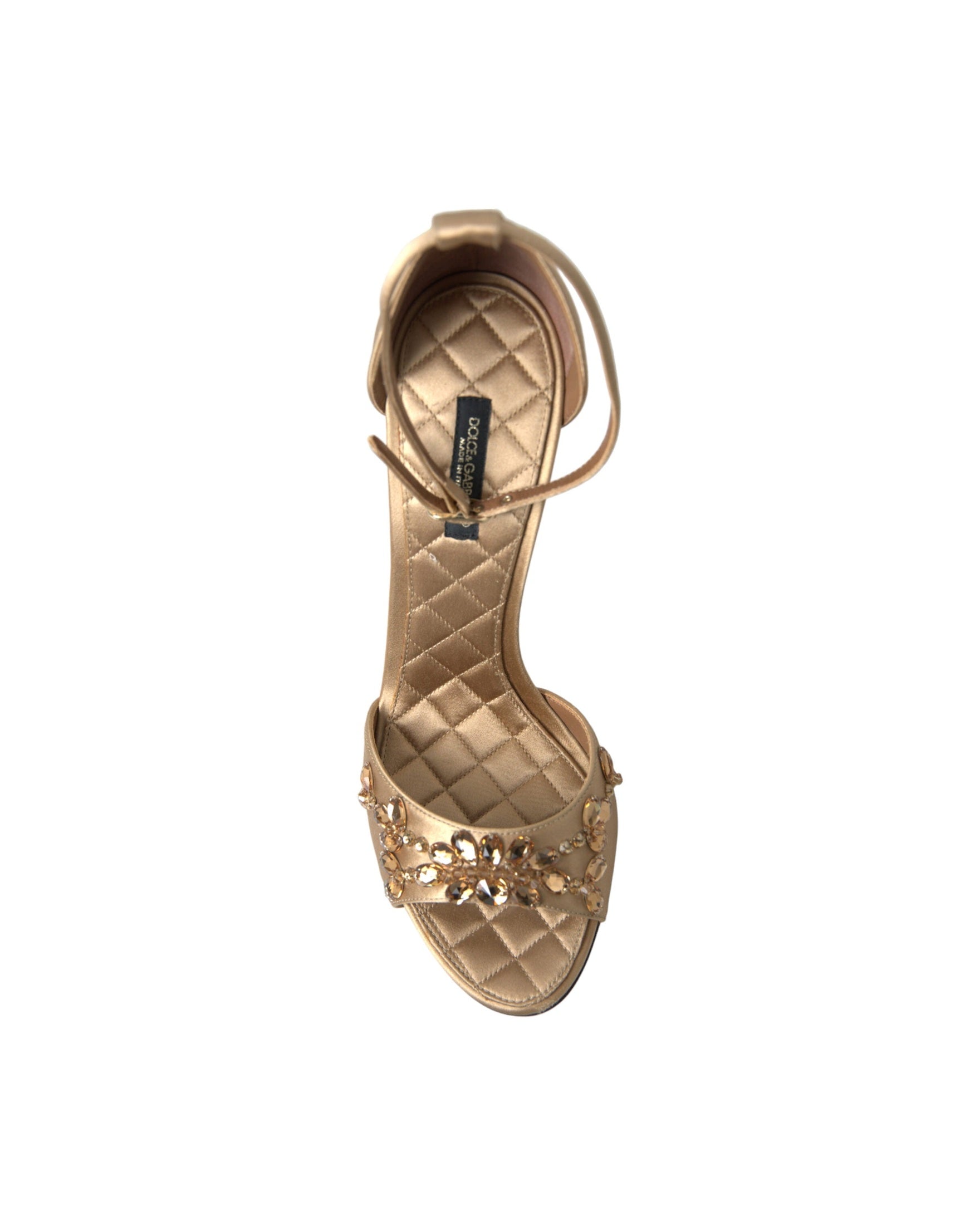 Dolce & Gabbana Crystal Embellished Heel Sandals Glam Steals