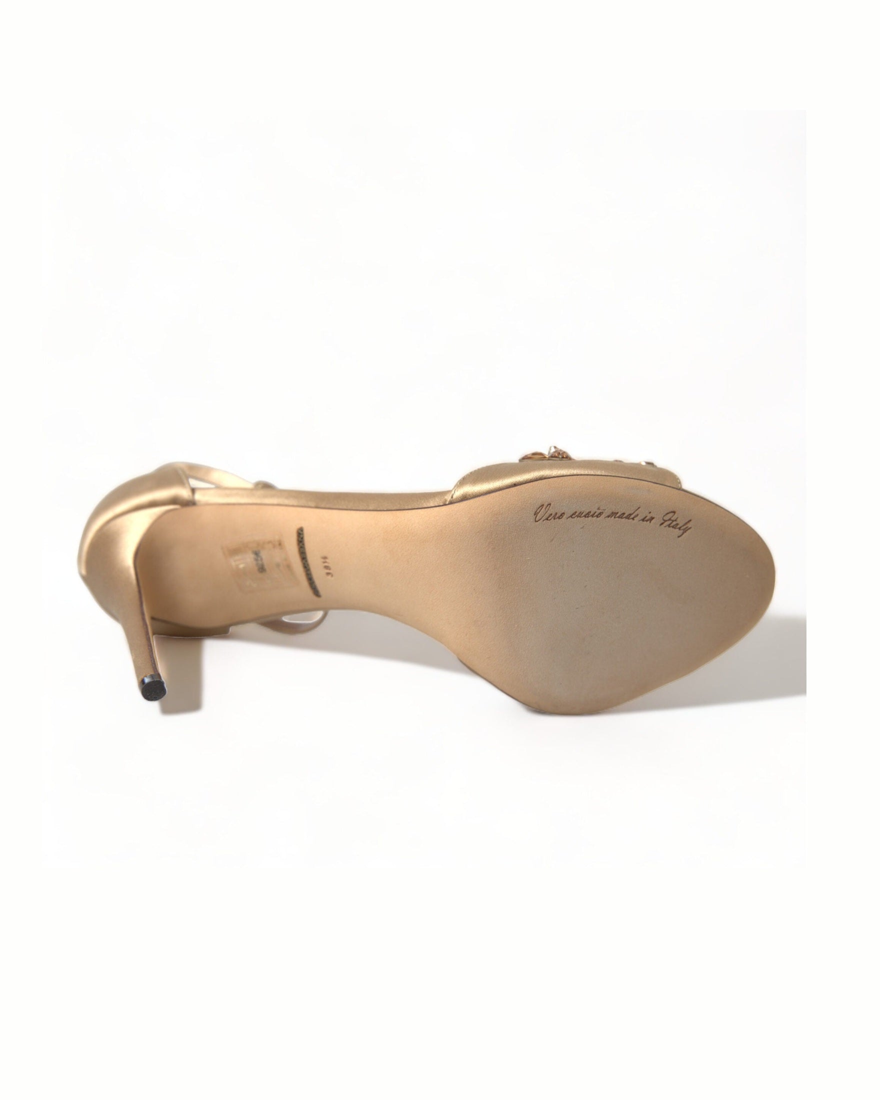 Dolce & Gabbana Crystal Embellished Heel Sandals Glam Steals
